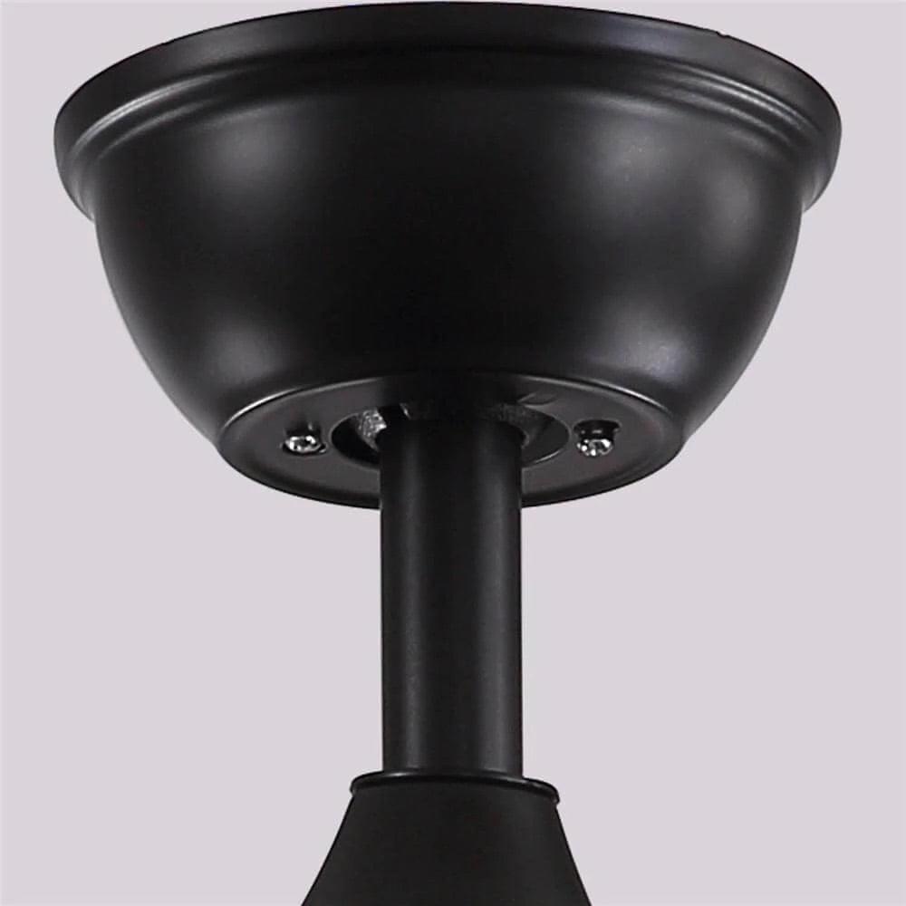 5 - Blade Black Frame Crystal Ceiling Fan with Remote Control for Living Room