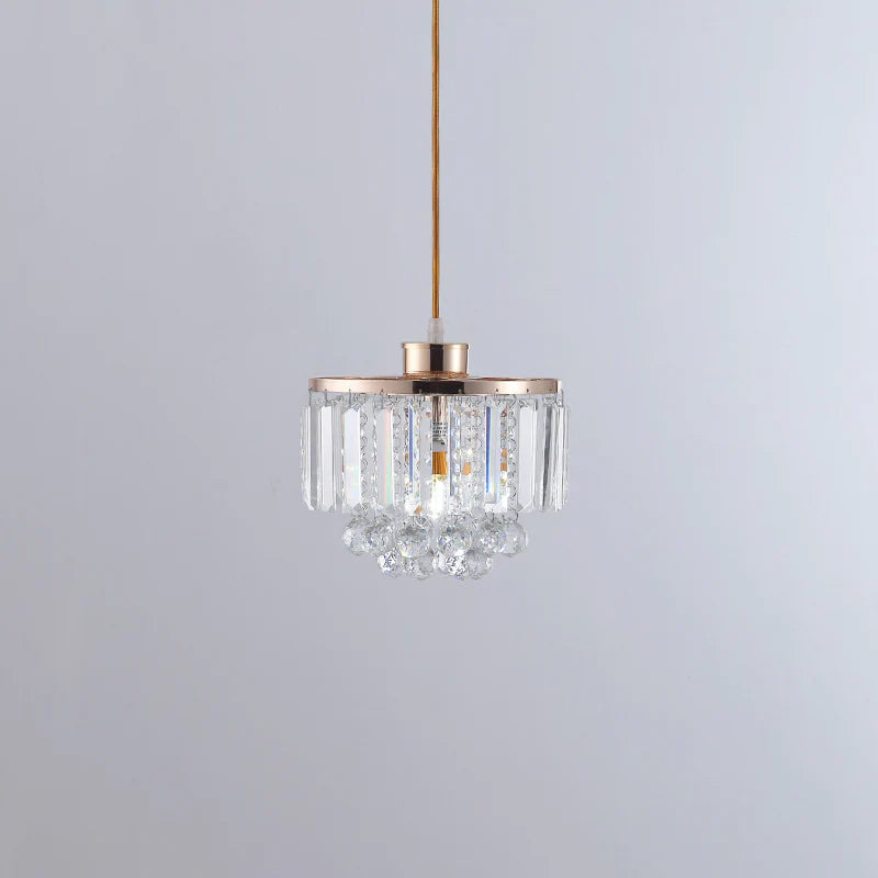 Clear Crystal Linear Pendant Light