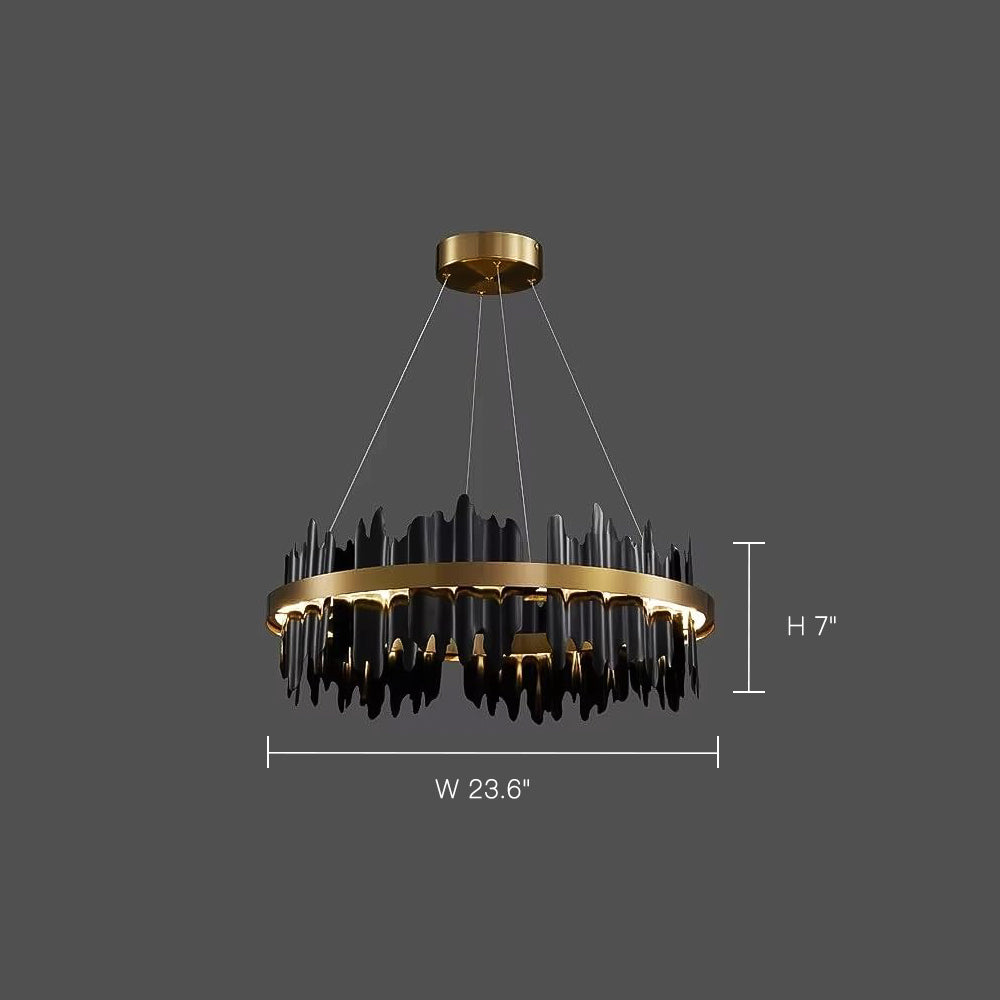 Iceberg-Round-Modern-Gold-Black-Chandelier-Sofary Lighting