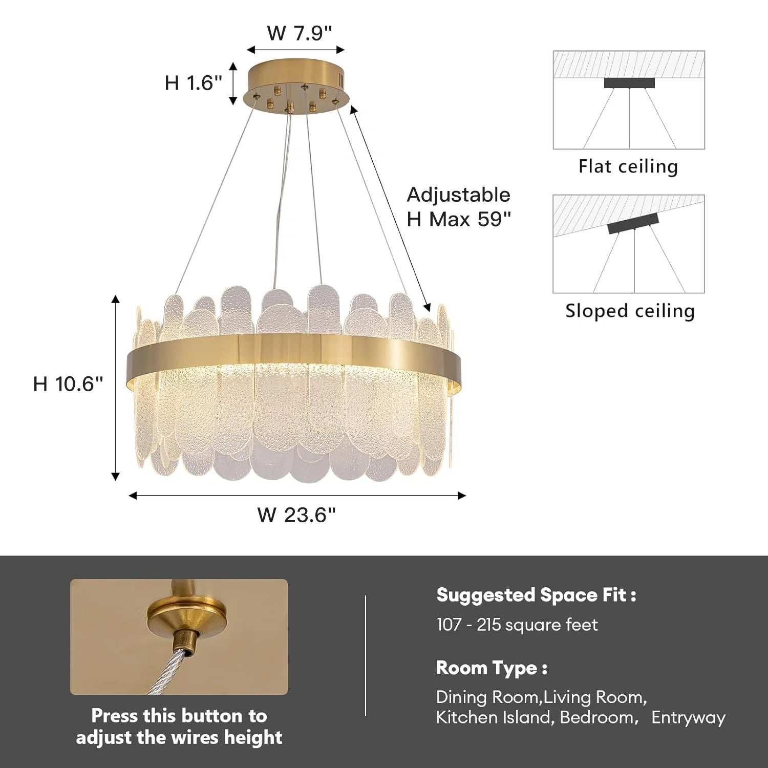 Luxury Duel Tier Round Crystal Chandelier - Sofary Lighting