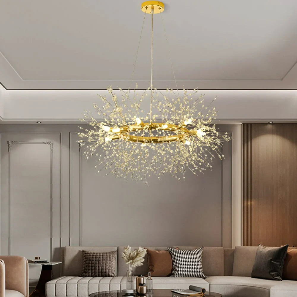 Modern Crystal Firework Sputnik Chandelier Pendant Ceiling Light-Sofary Light