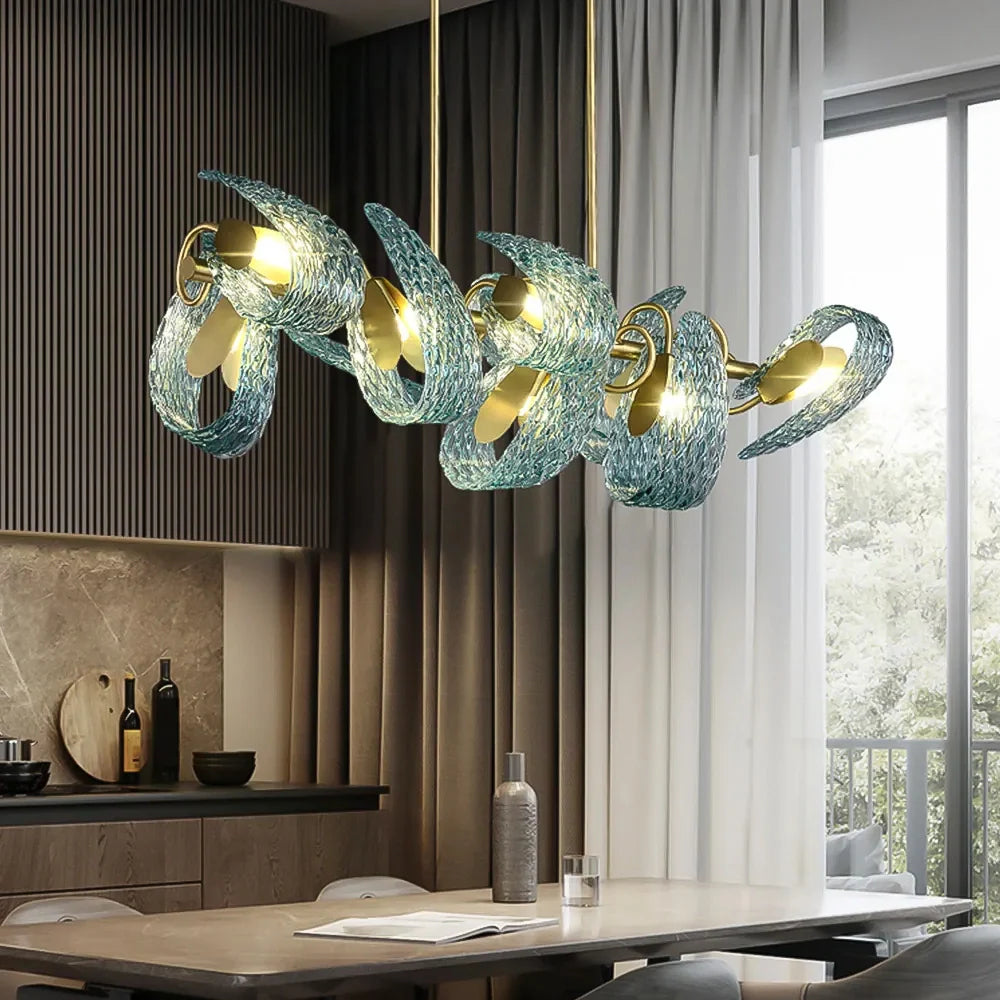 side-view-of-art-deco-blue-glass-linear-chandelier-ch423-20250711-sofary-lighting