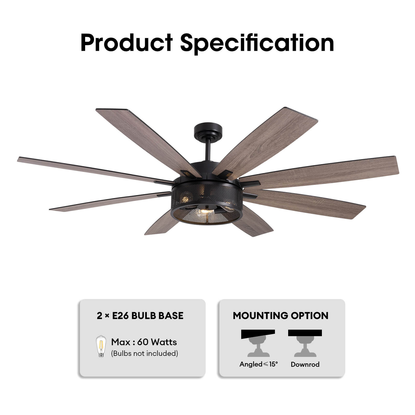 brise-72-farmhouse-rustic-black-cage-ceiling-fan-with-lights-remote-for-bedroom-living-room-Product-Specification-6