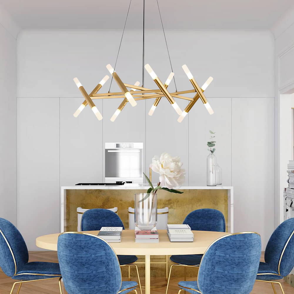 Mid Century Modern Polygonal Chandelier Living Room-3 | Sofary Lighting