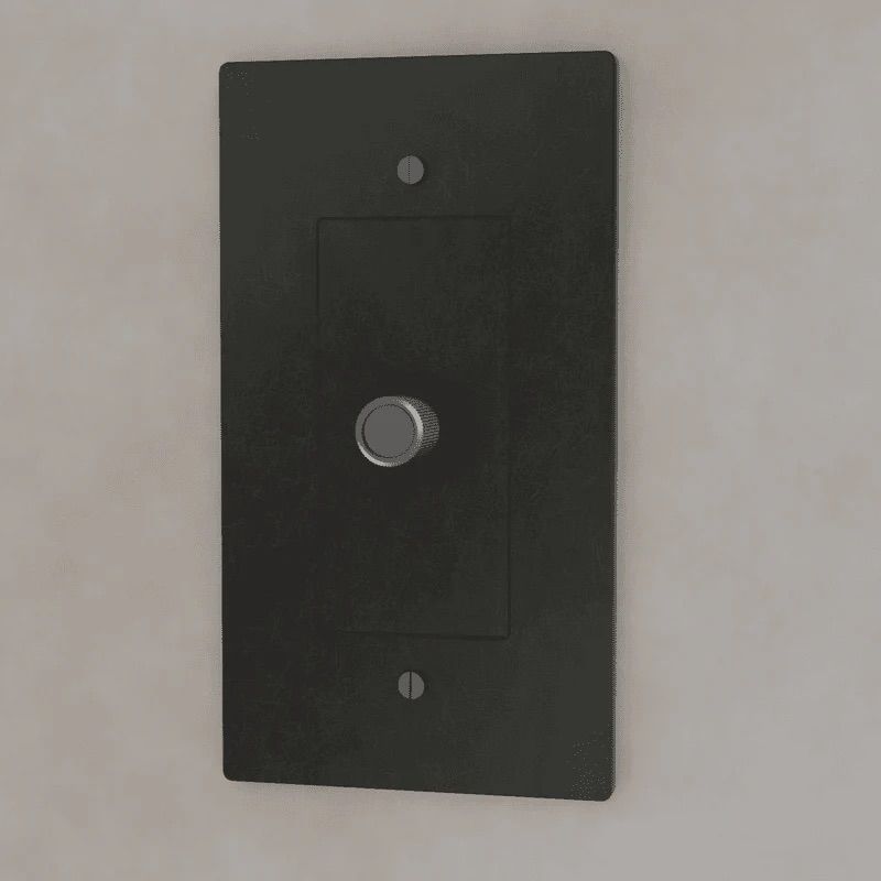 the-brass-3-way-rotary-dimmer-switch-night-black-color-1-gang | Sofary Lighting