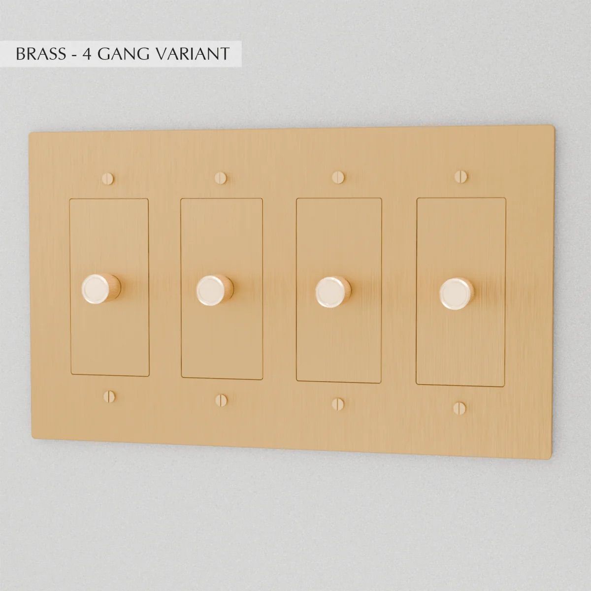 the-brass-dimmer-switch-4-gang-brass | Sofary Lighting
