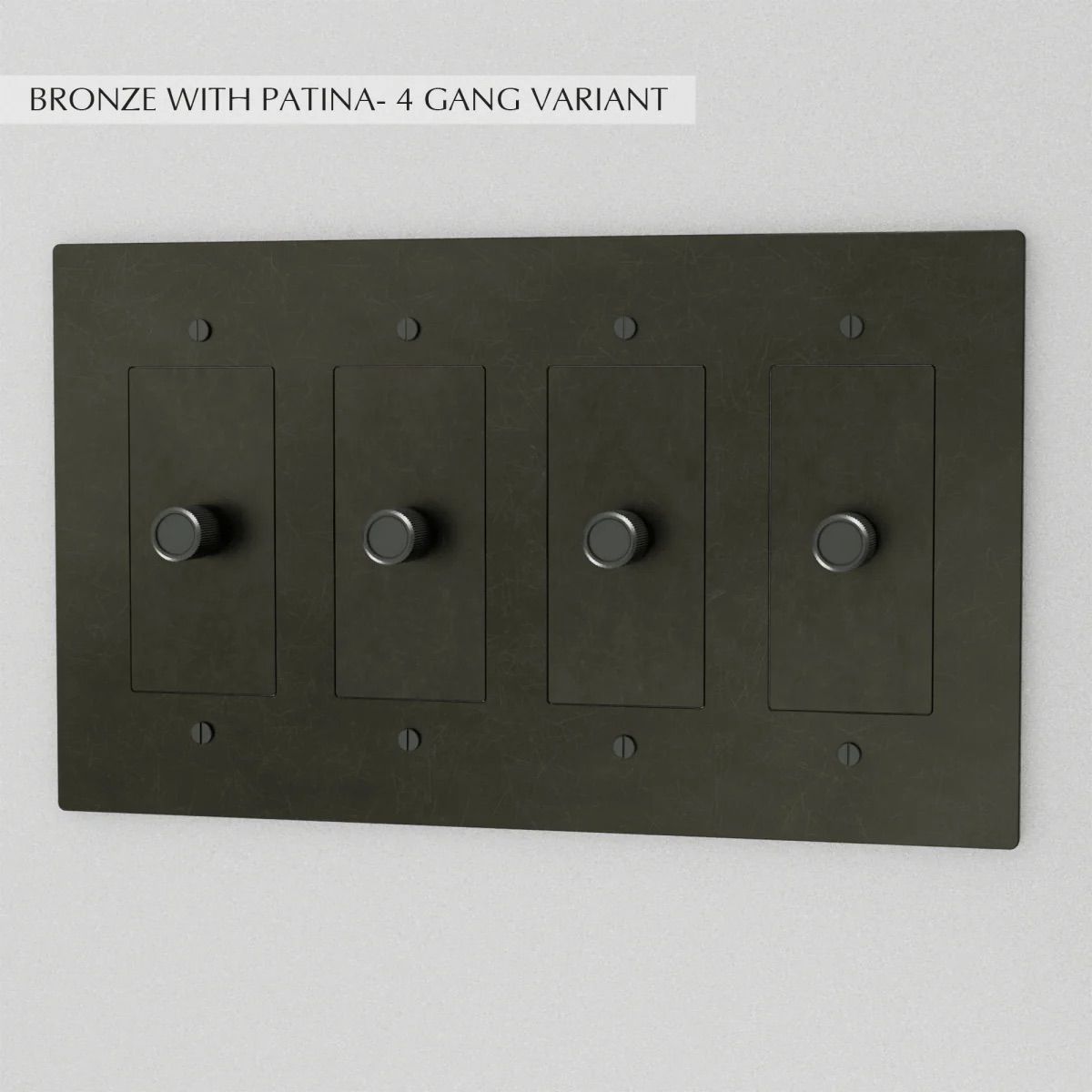 the-brass-dimmer-switch-4-gang-bronze-with-patina | Sofary Lighting