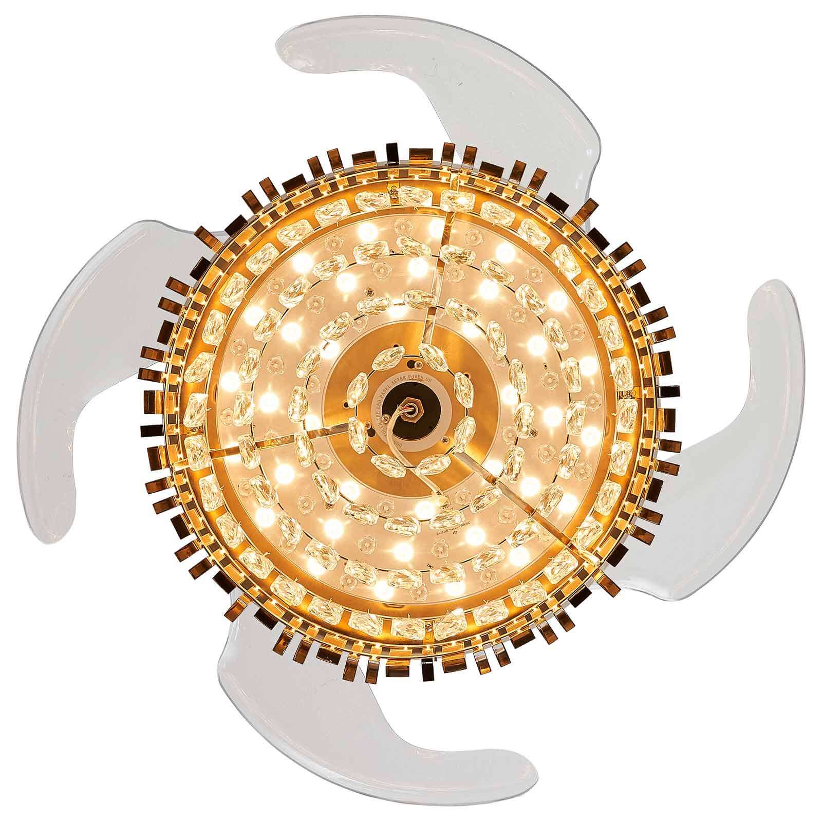 Round French Golden Crystal Fandelier Indoor