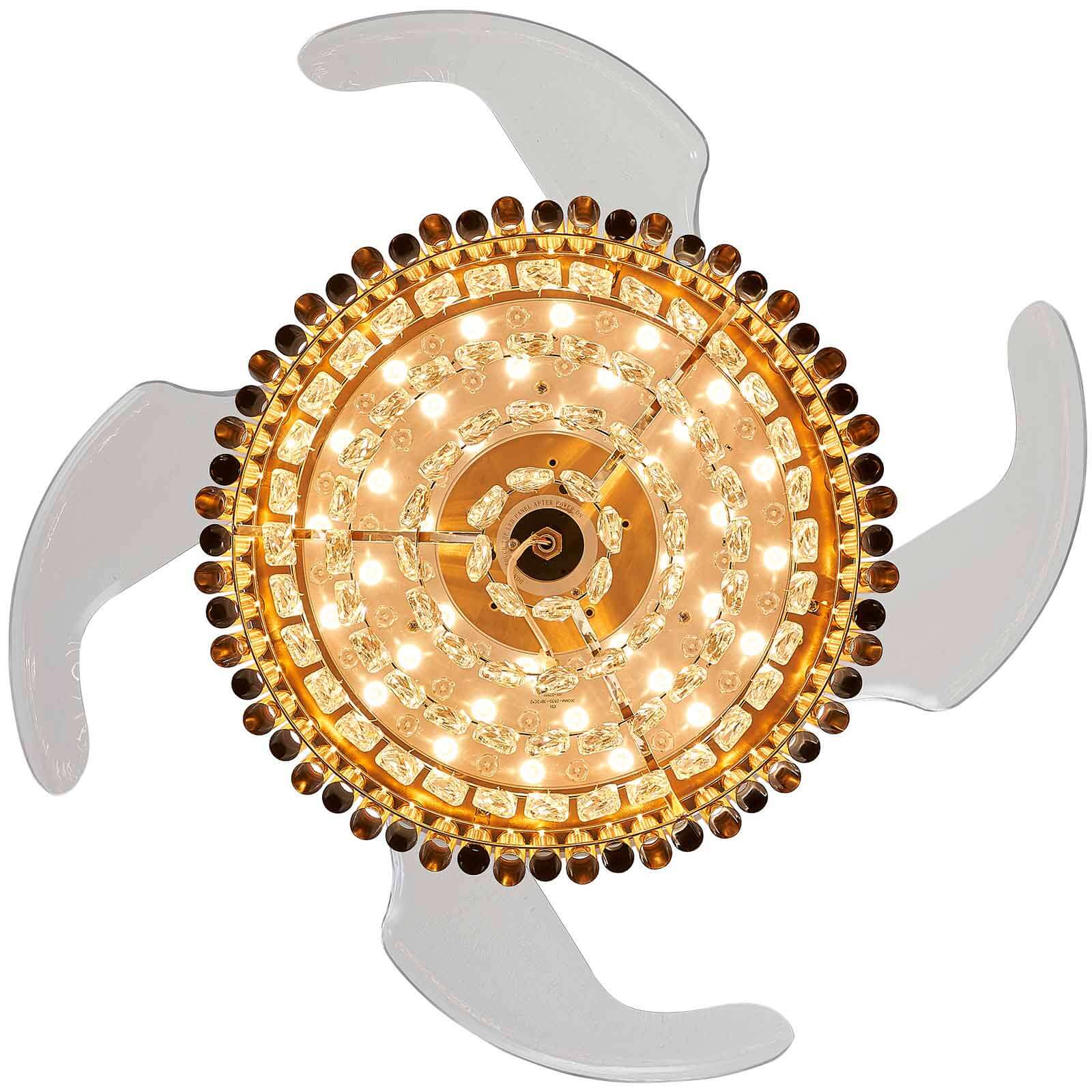 Top-Rated K9 Crystal Round Gold Retractable Fandelier