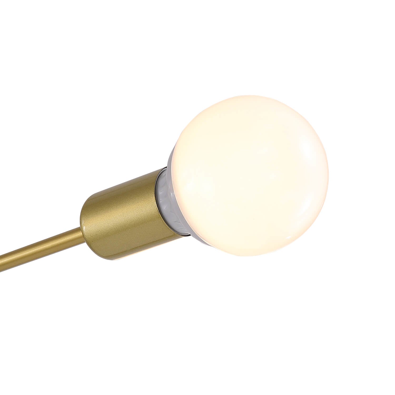 Mid-Century Gold Frame Globe Chandelier 6 Lights