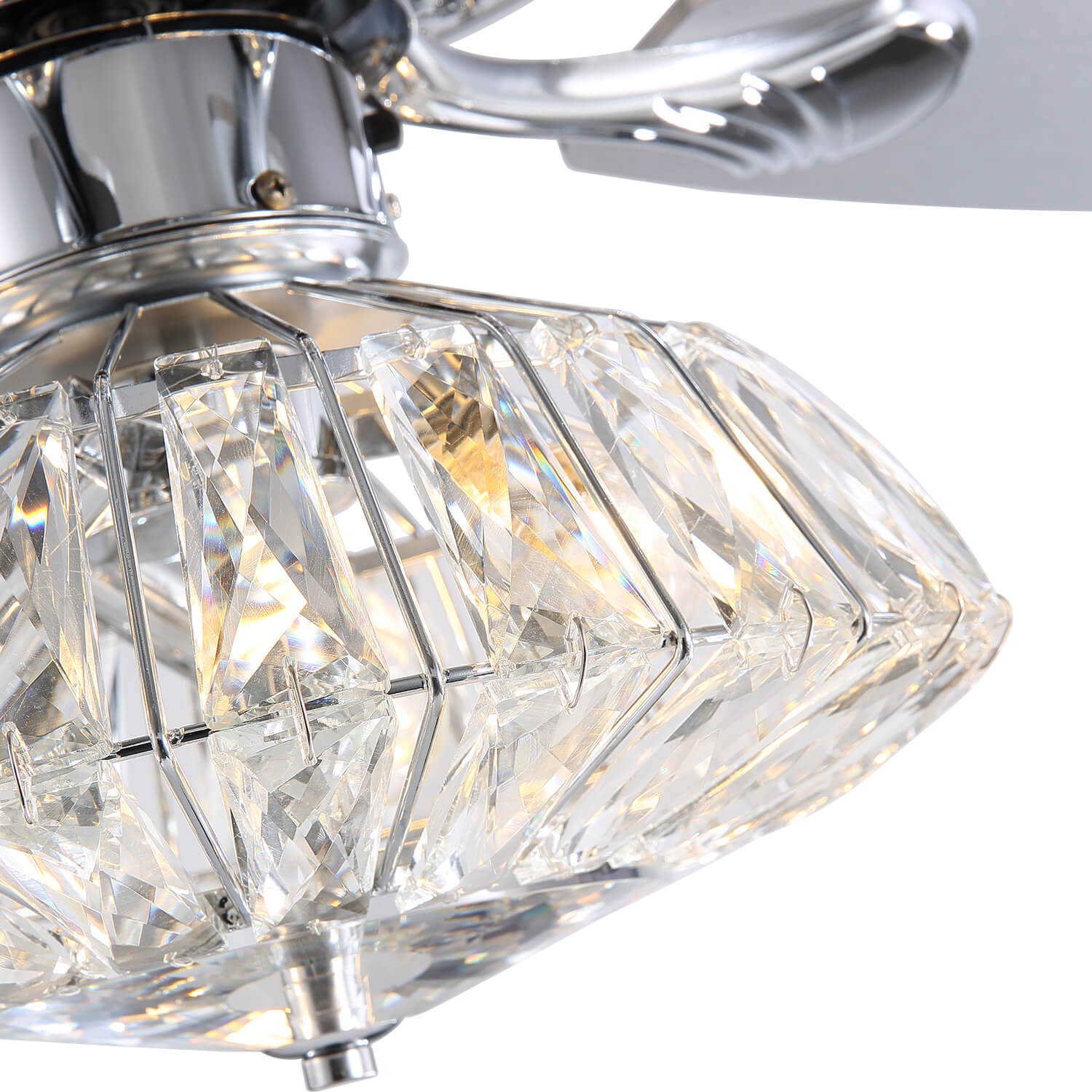 MOOONI-Ceiling-Fan-Light-Chrome-Trapezoidal-Crystal-Strip-Fandelier-50“-Lampshade