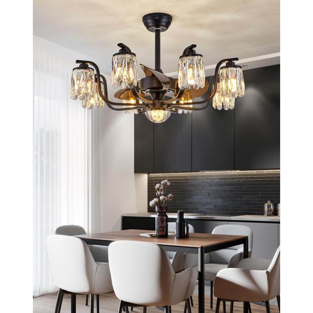 MOOONI-Flower-Bronze-Fandelier-Ceiling-Fan-Mid-Century-Dining-Room