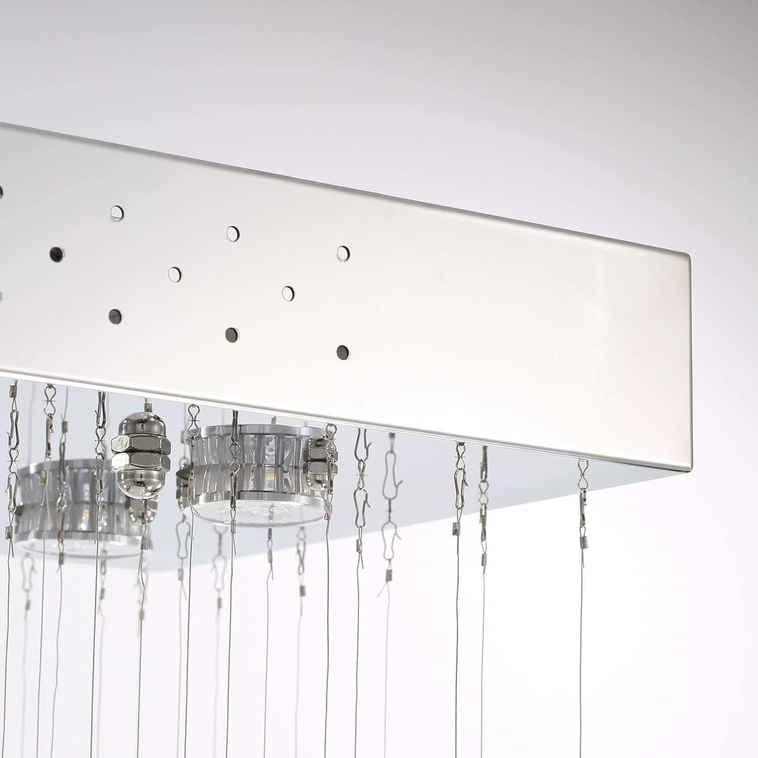 Modern-Chrome-Rectangular-Flush-Mount-Crystal-Chandelier-Metal-Frame