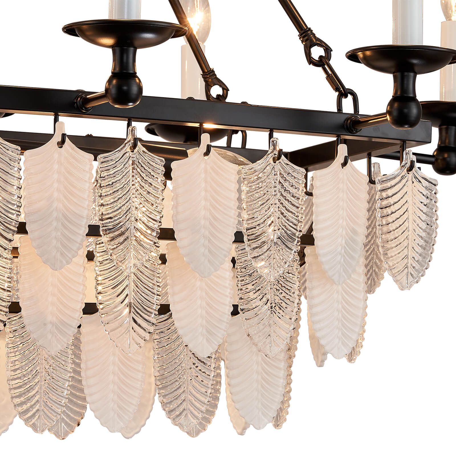 Modern-Matte-Black-Leaves-Candelabra-Rectangular-Pendant-Light-Crystal-Shape
