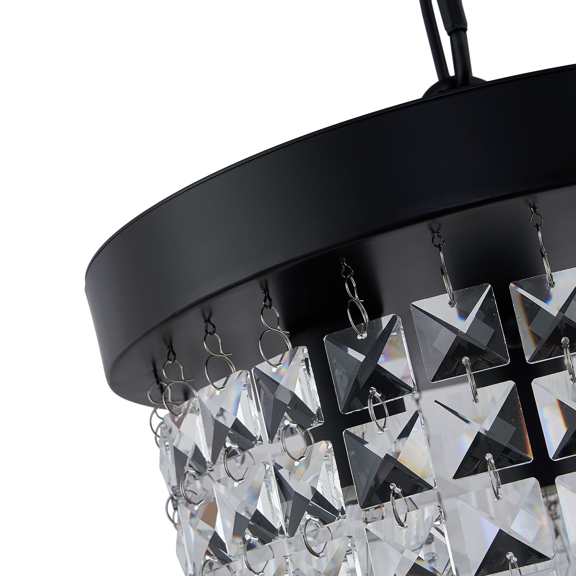 MOOONI-Matte-Black-Round-Crystal-Pendant-Light-Shape