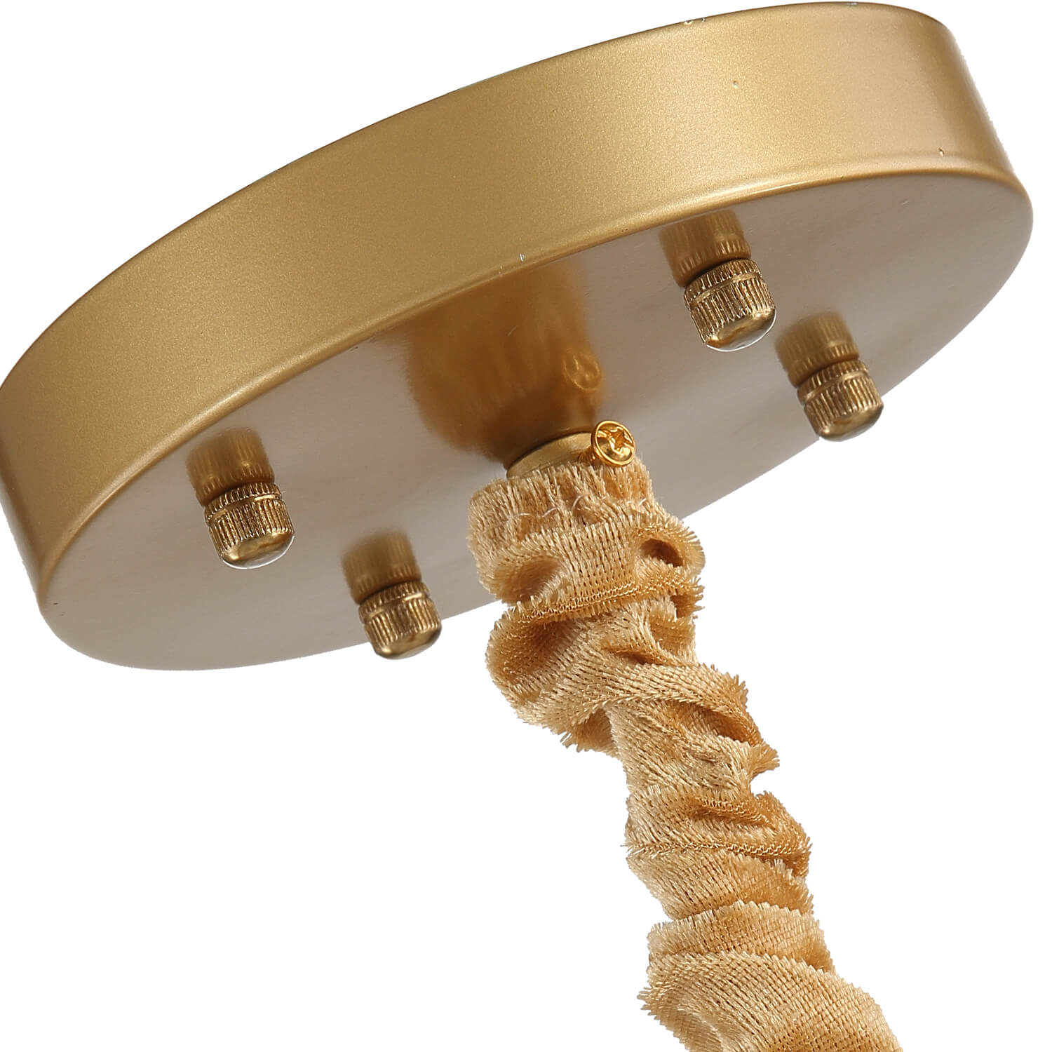 Golden Iron Art 5-Layer Glass Bar Round Chandelier