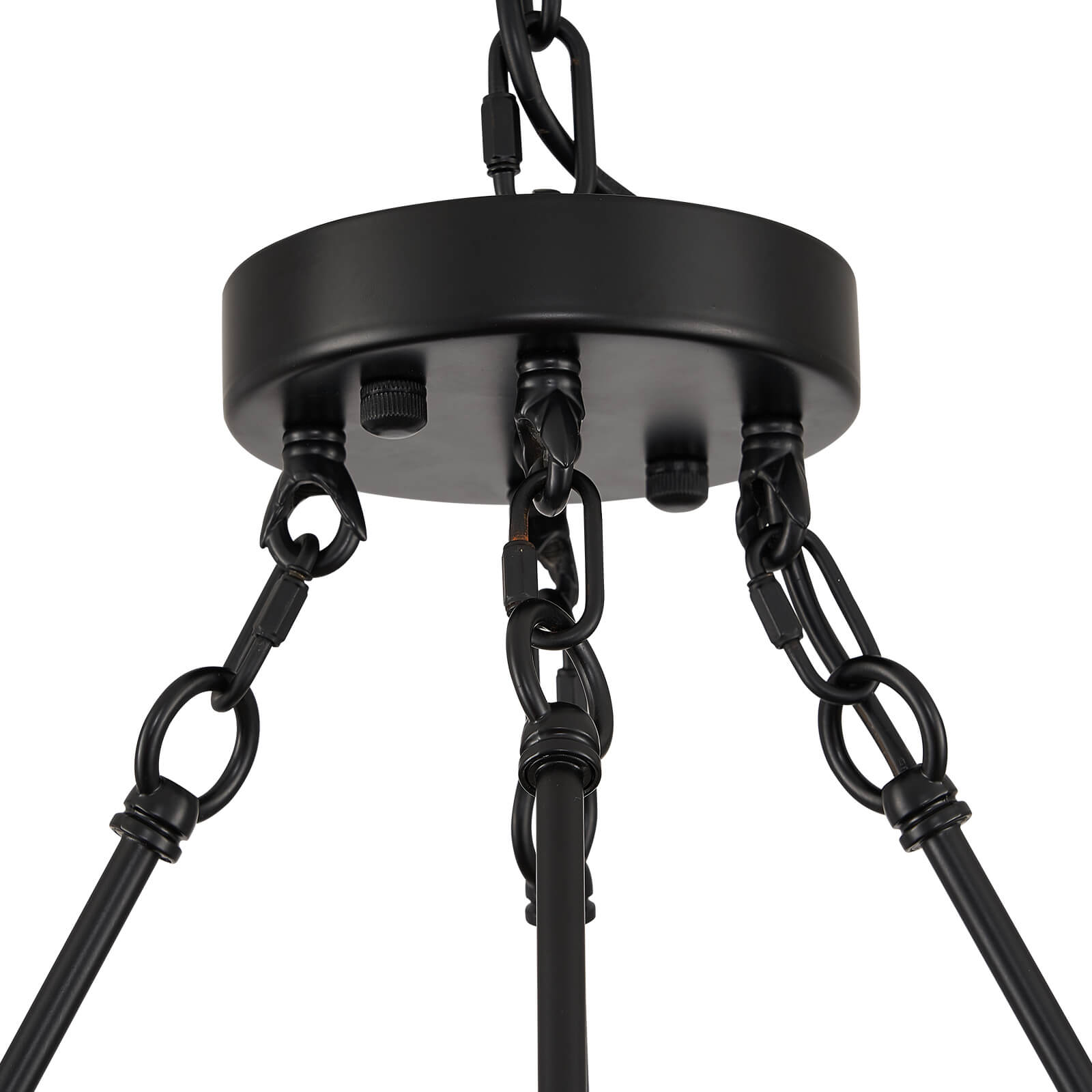 Night Rose 8 Lights Candle Round Chandelier