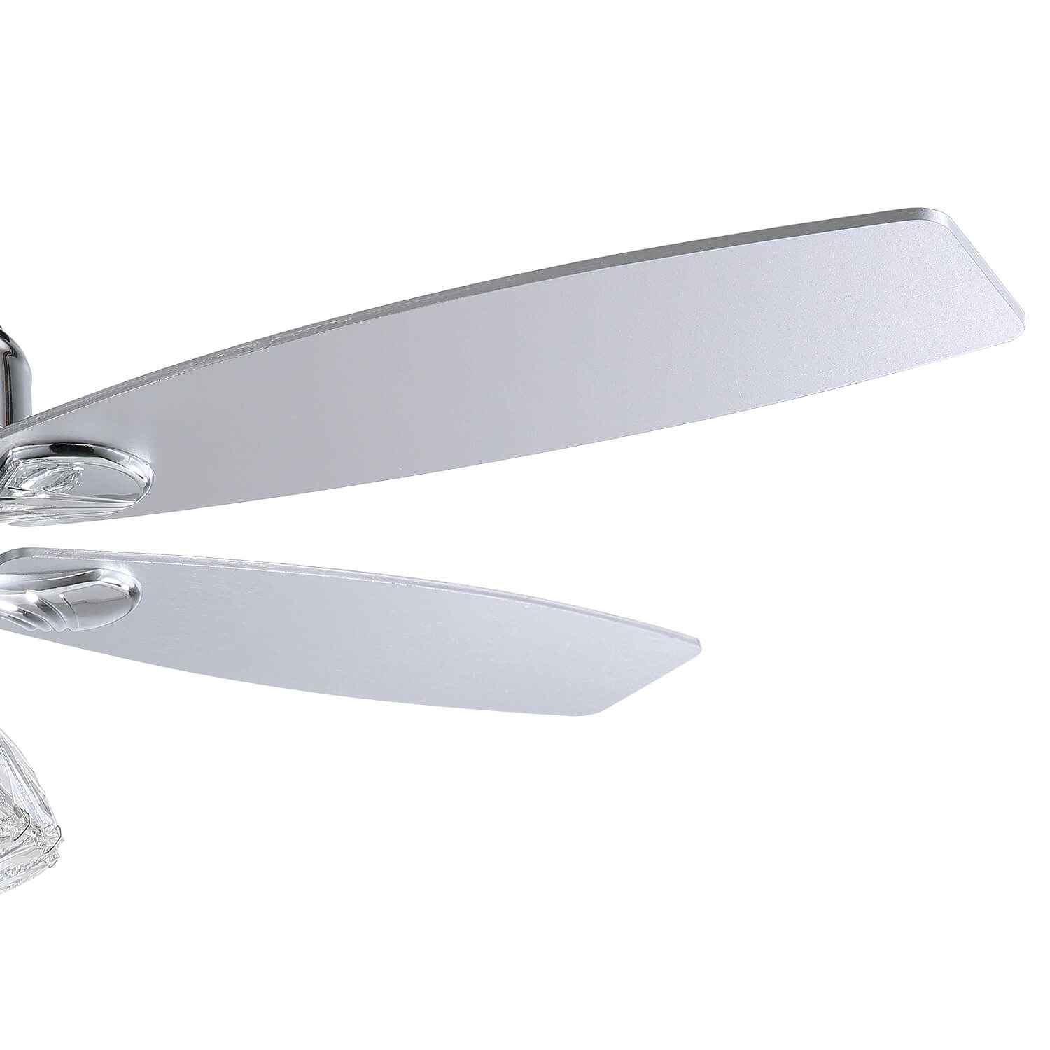 MOOONI-Ceiling-Fan-Light-Chrome-Trapezoidal-Crystal-Strip-Fandelier-50“-Blade