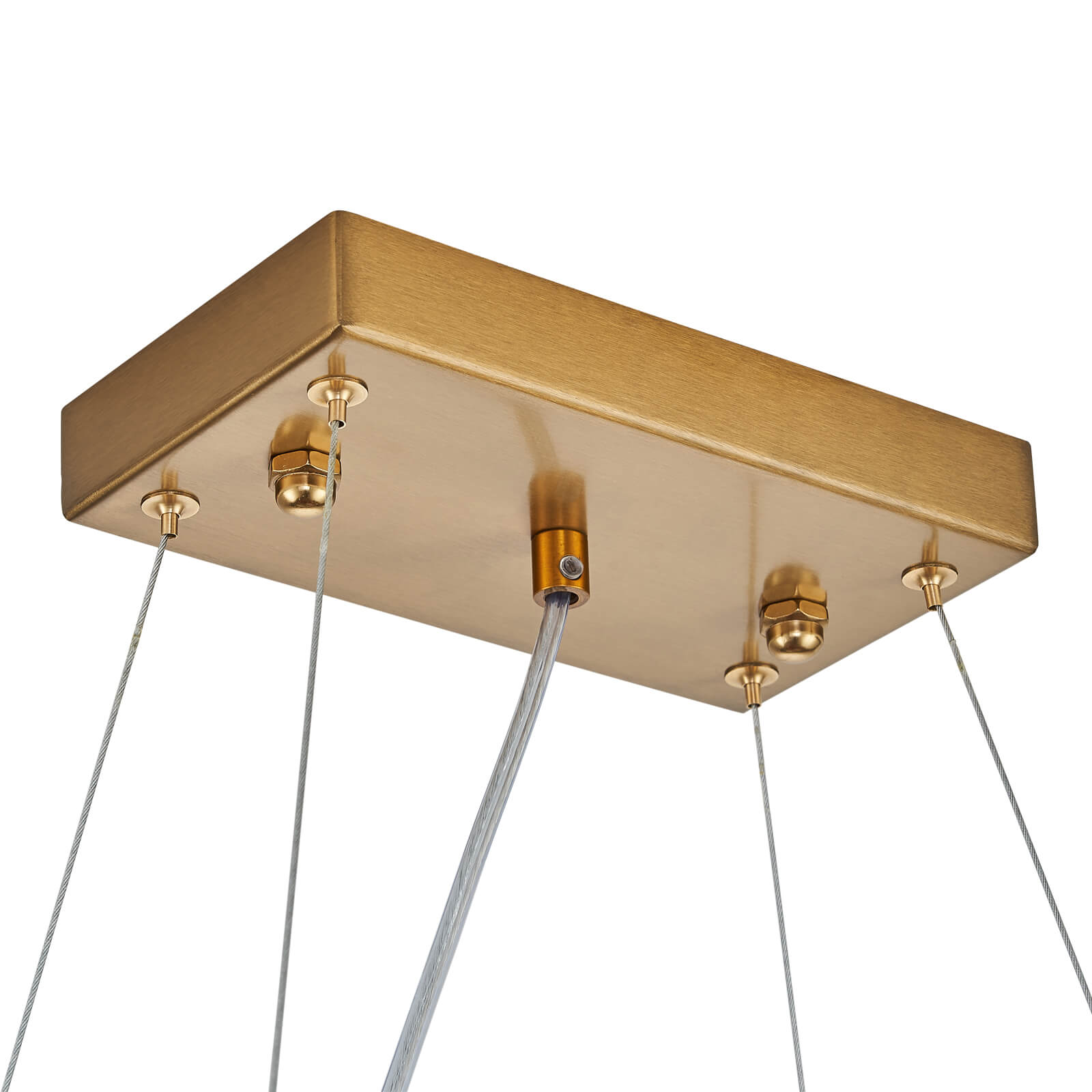 Gold Cross Crystal Bar Oval Chandelier