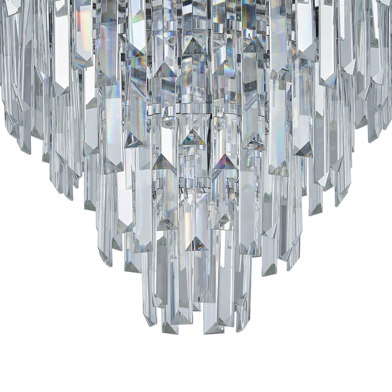 Victoria Deep Gray Metal Frame Crystal Chandelier