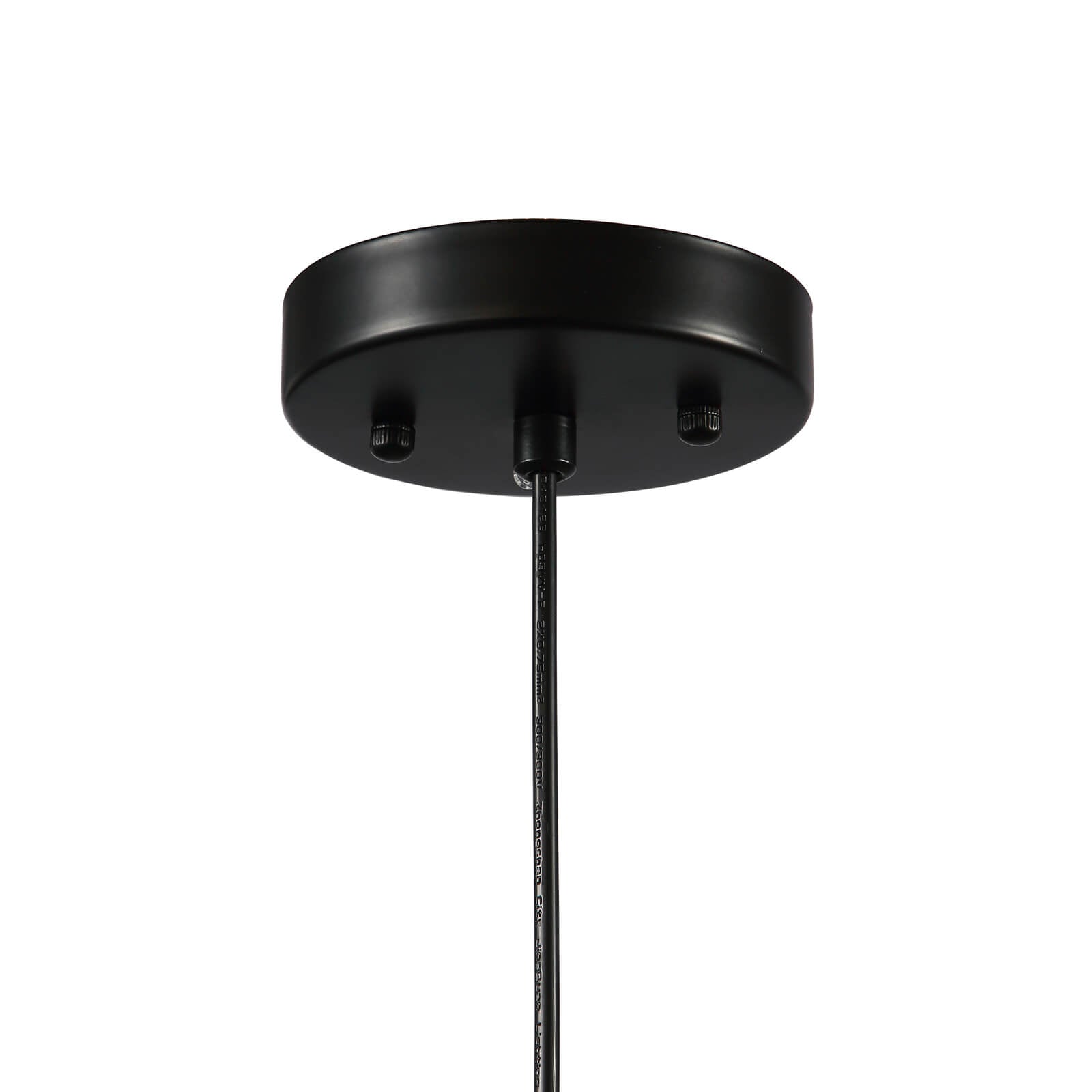 Farmhouse-Black-Single-Head-Wooden-Metal-Frame-Pendant-Light-Flush-Mount