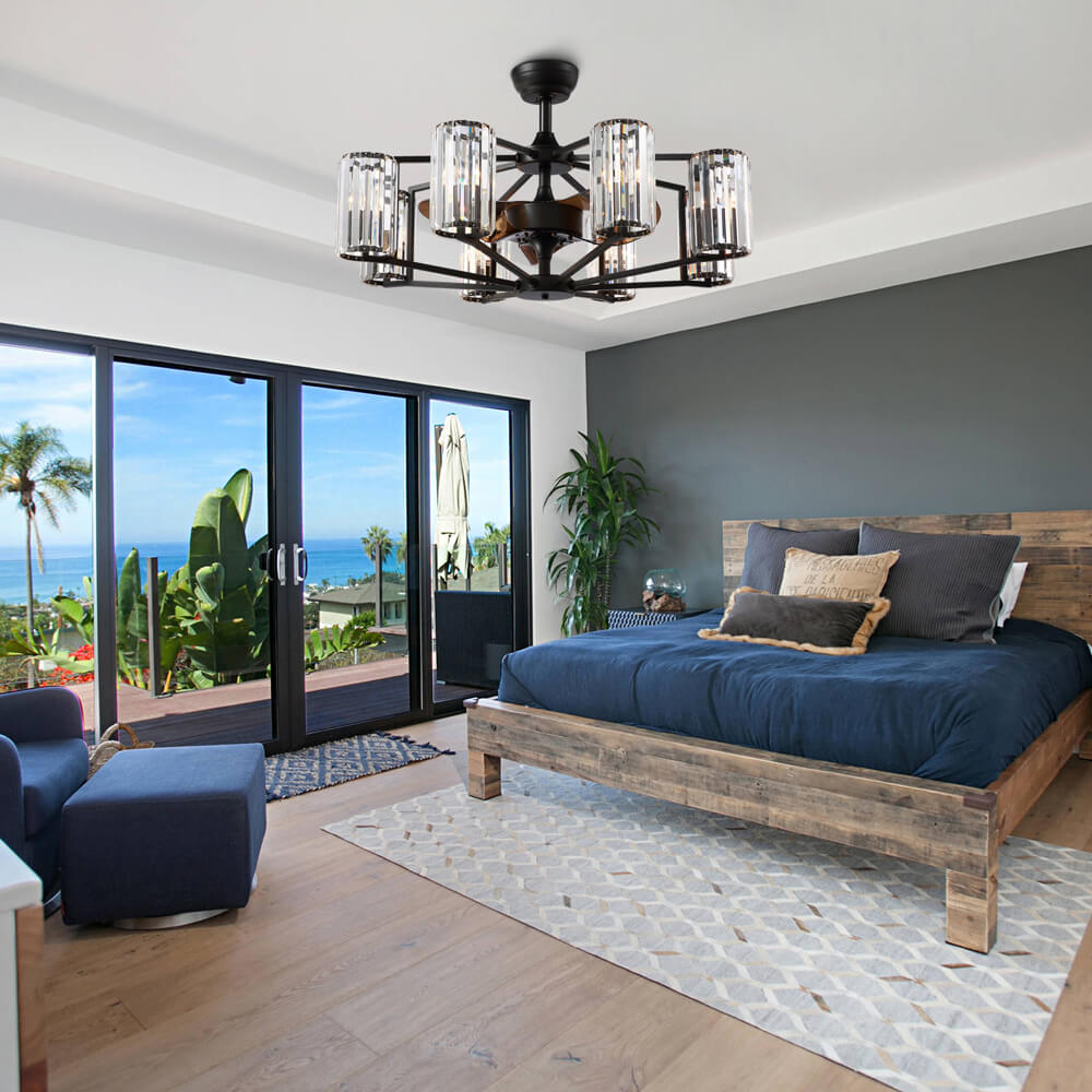 MOOONI-Fandelier-Bronze-Fan-Chandelier-Bedroom