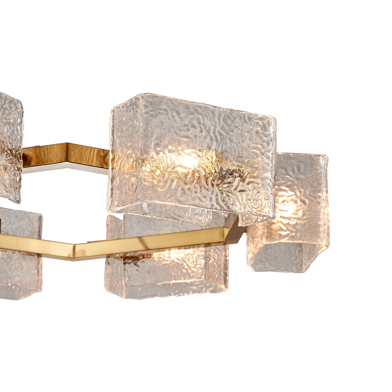 Modern-Hexagon-Hollow-Gold-Metal-Frame-Round-Chandelier