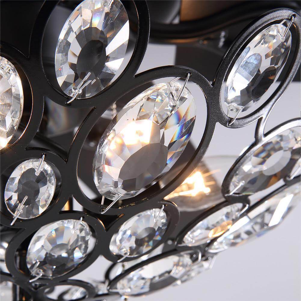 MOOONI-Ceiling-Fan-Light-Matte-Black-Retrol-Crystal-Fandelier-50“-Crystal-Detail