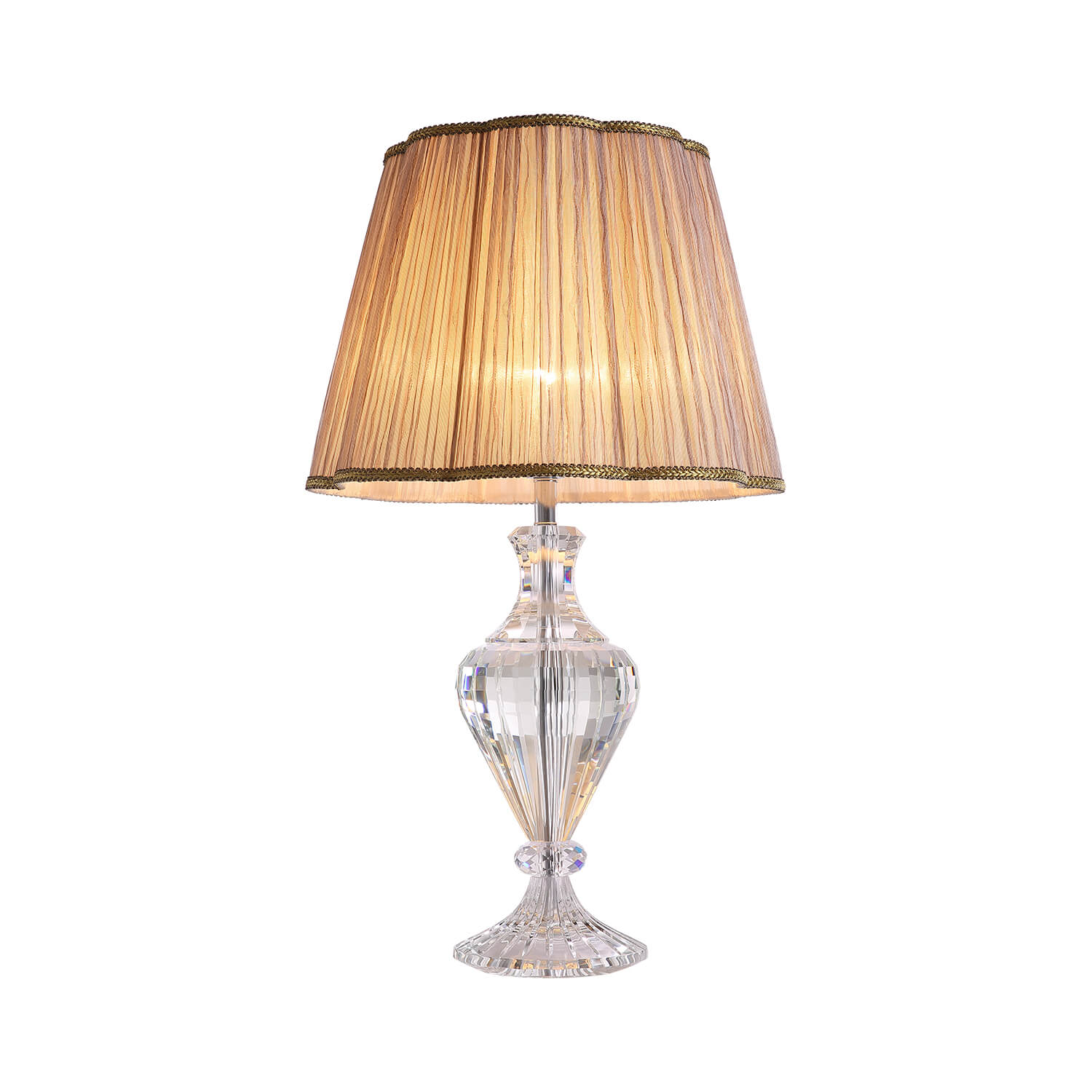 Vase Shaped Base Diamond Crystal Desk Lamp