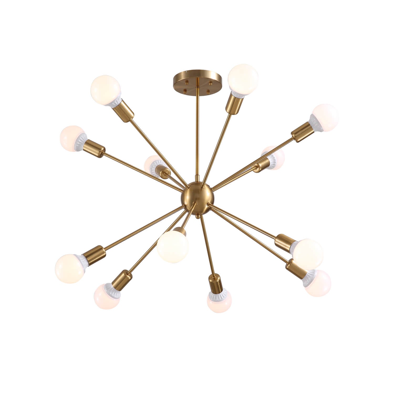 Sputnik Gold Globe 12 Lights Chandelier