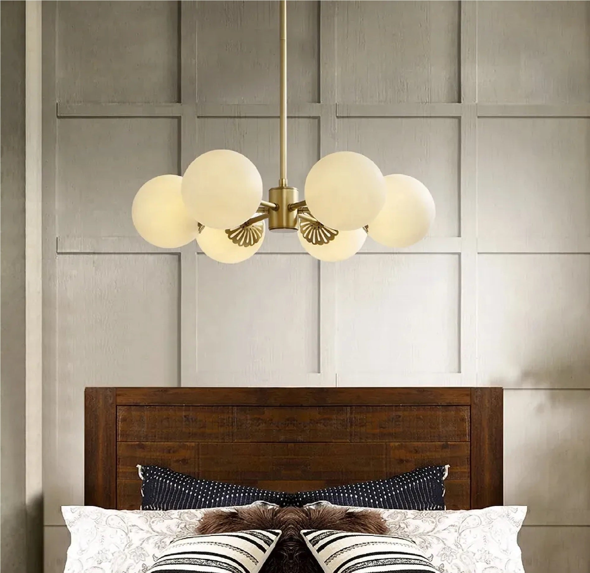 Cloud Glass 6-Light  Chandelier - Modern  Industrial Design - Lining Room