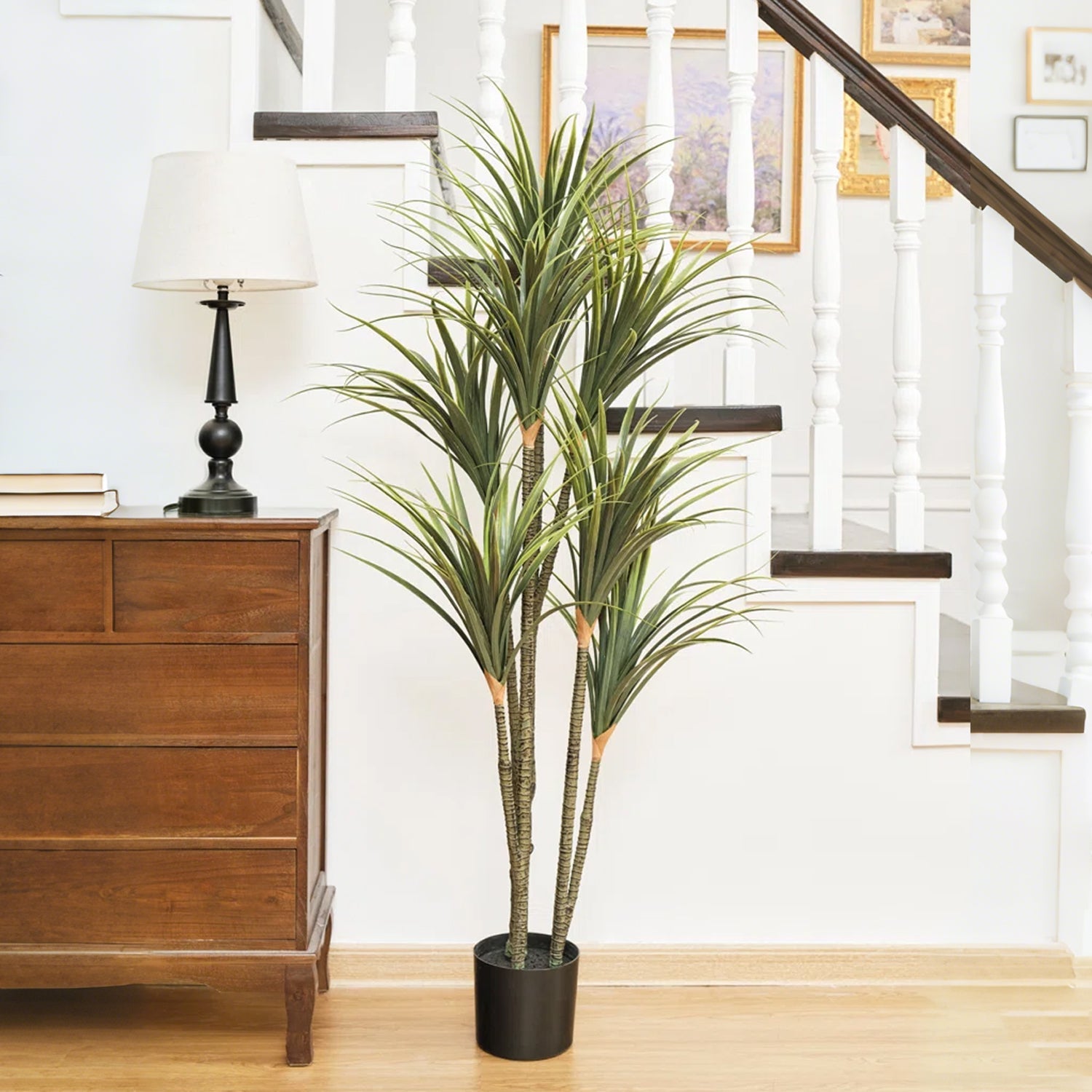 Artificial Yucca Tree in Pot – Realistic Faux Indoor Floor Plant for Home & Office Décor
