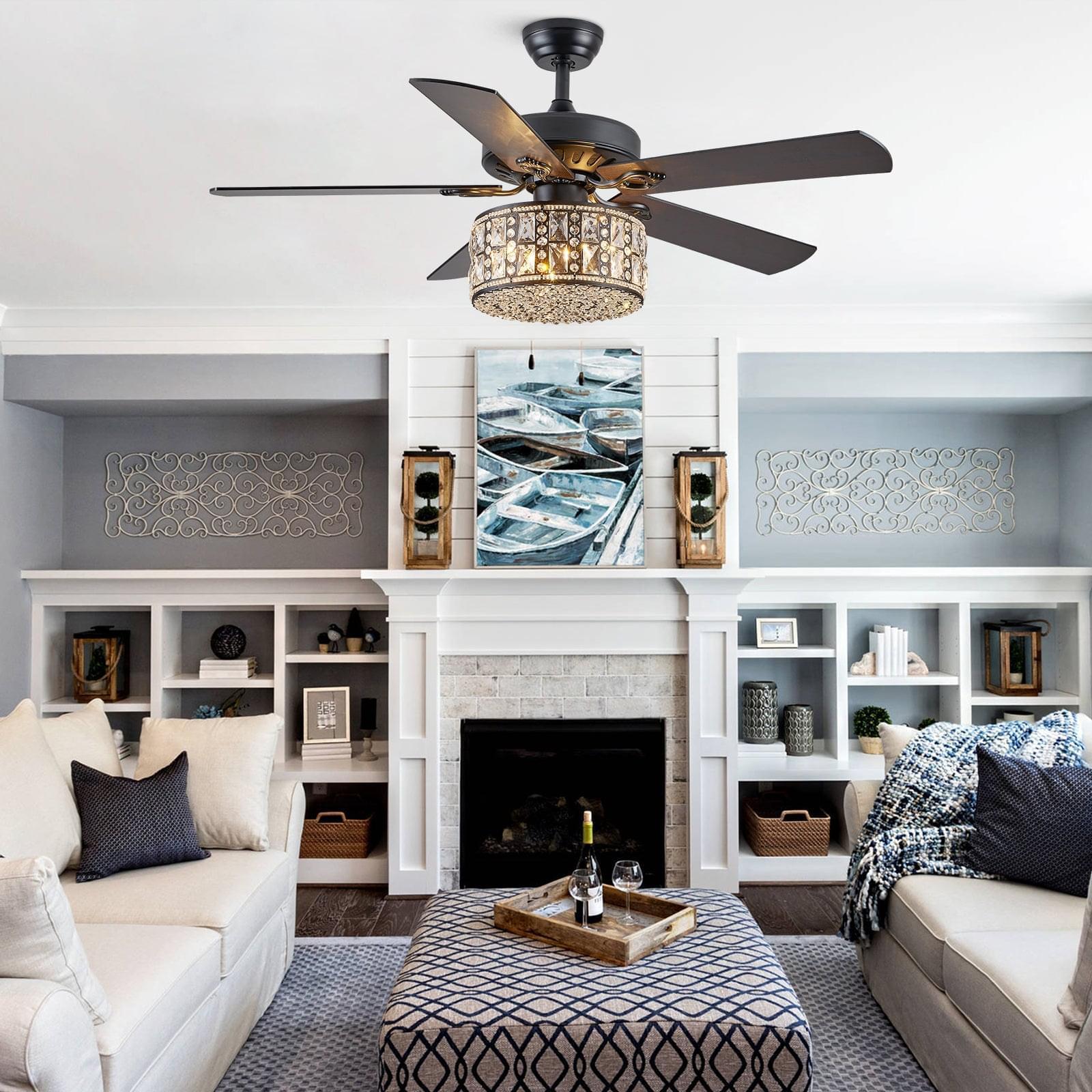 【Open Box - Save Big】5 - Blade Double Layer Drum Ceiling Fan with Remote Control -Only 1 left