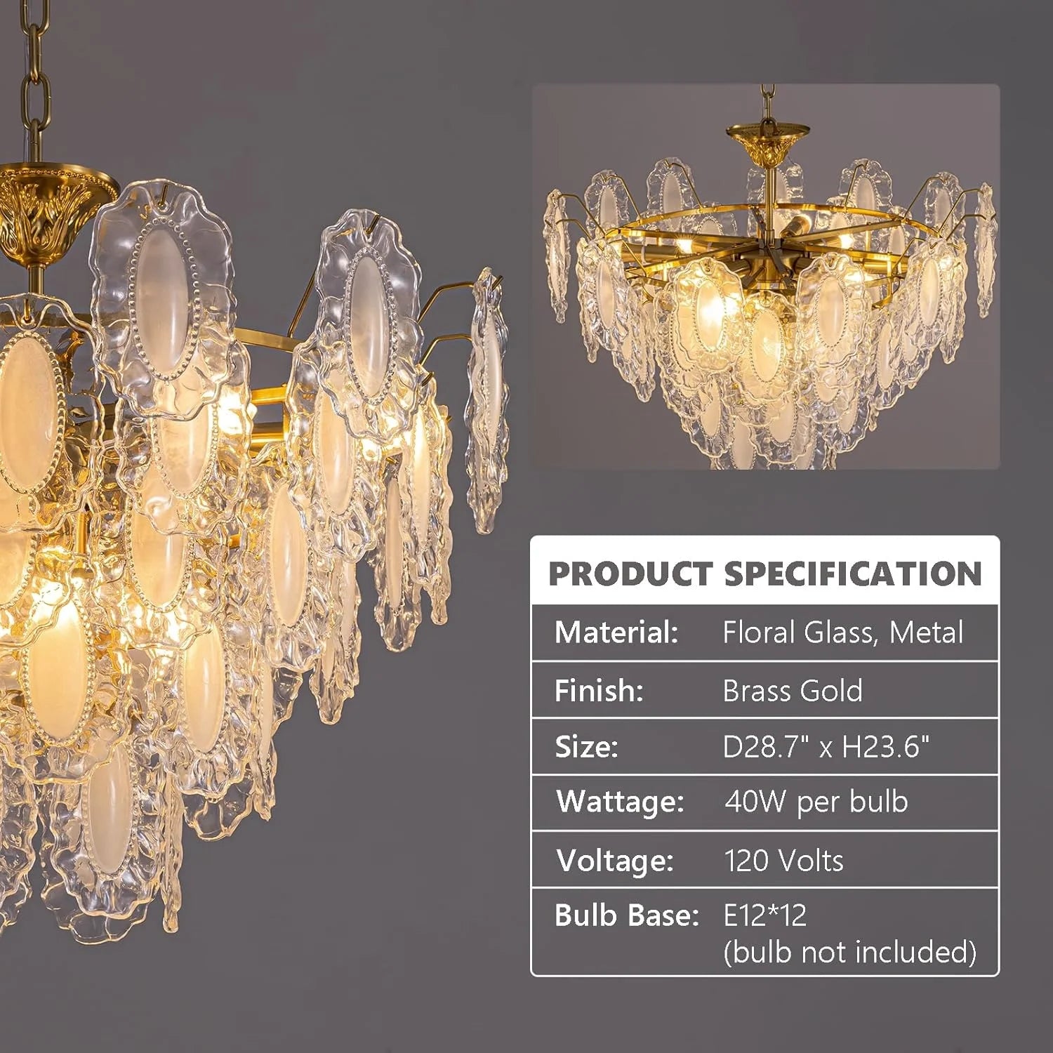 Elegant Crystal Leaf Chandelier - Sofary Lighting