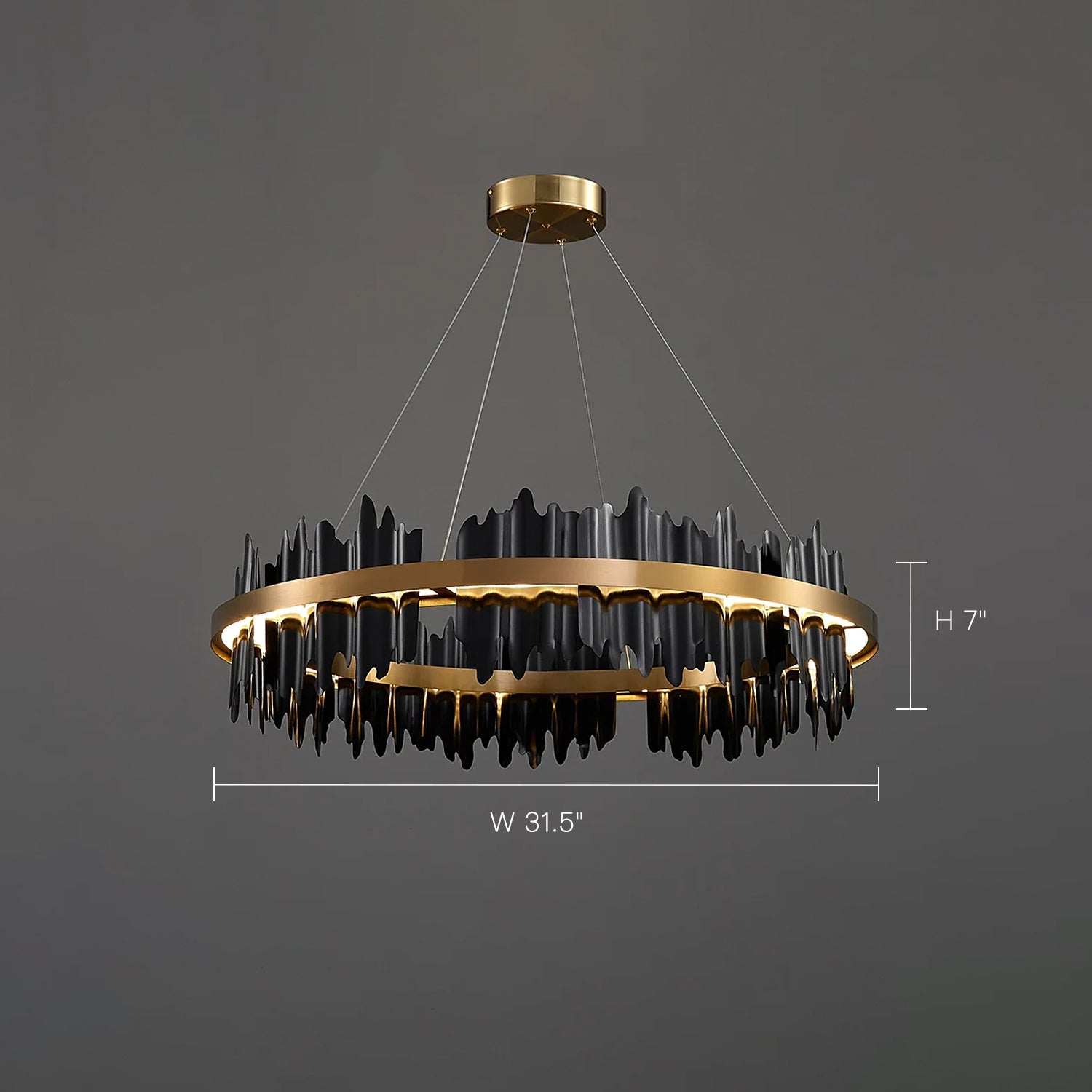 Iceberg-Round-Modern-Gold-Black-Chandelier-Sofary Lighting