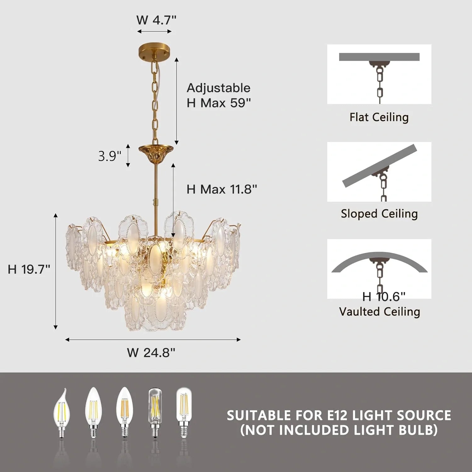 Luxury Gold Crystal Leaf Chandelier - Sofary Lighting