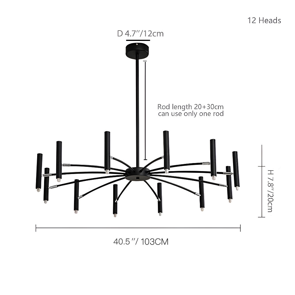 Atmospheric Nordic Chandelier: Creative Lighting for Living Rooms, Bedrooms, and More-size-12 | Sofary