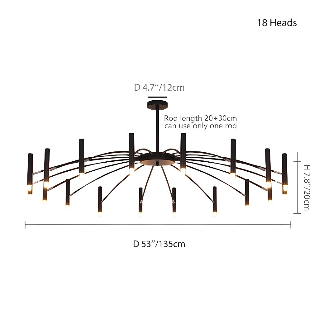 Atmospheric Nordic Chandelier: Creative Lighting for Living Rooms, Bedrooms, and More-size-18 | Sofary