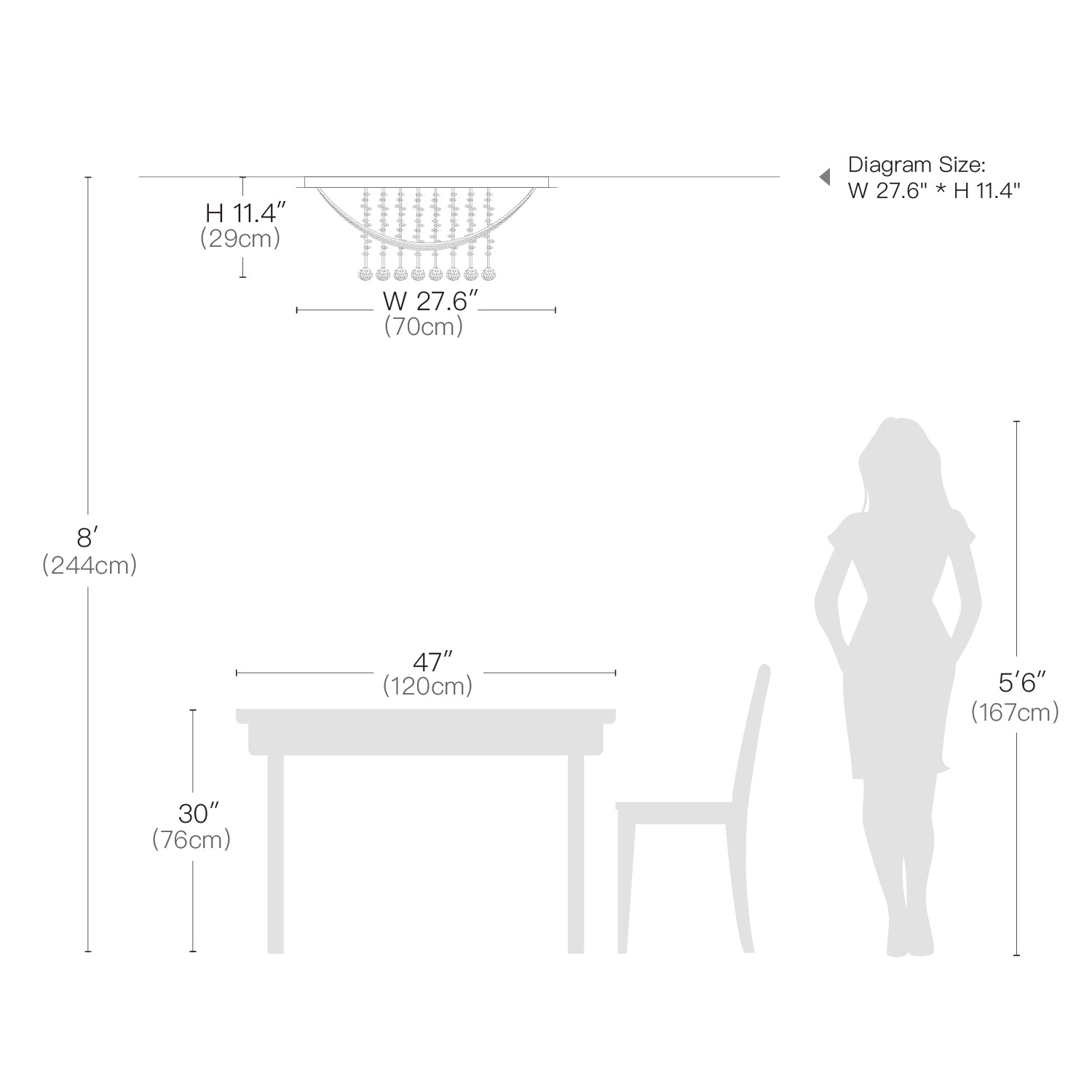 Luxury Boat Shape Crystal Chandelier - Modern Ceiling Light for Dining Room-Size | Sofary Lighting