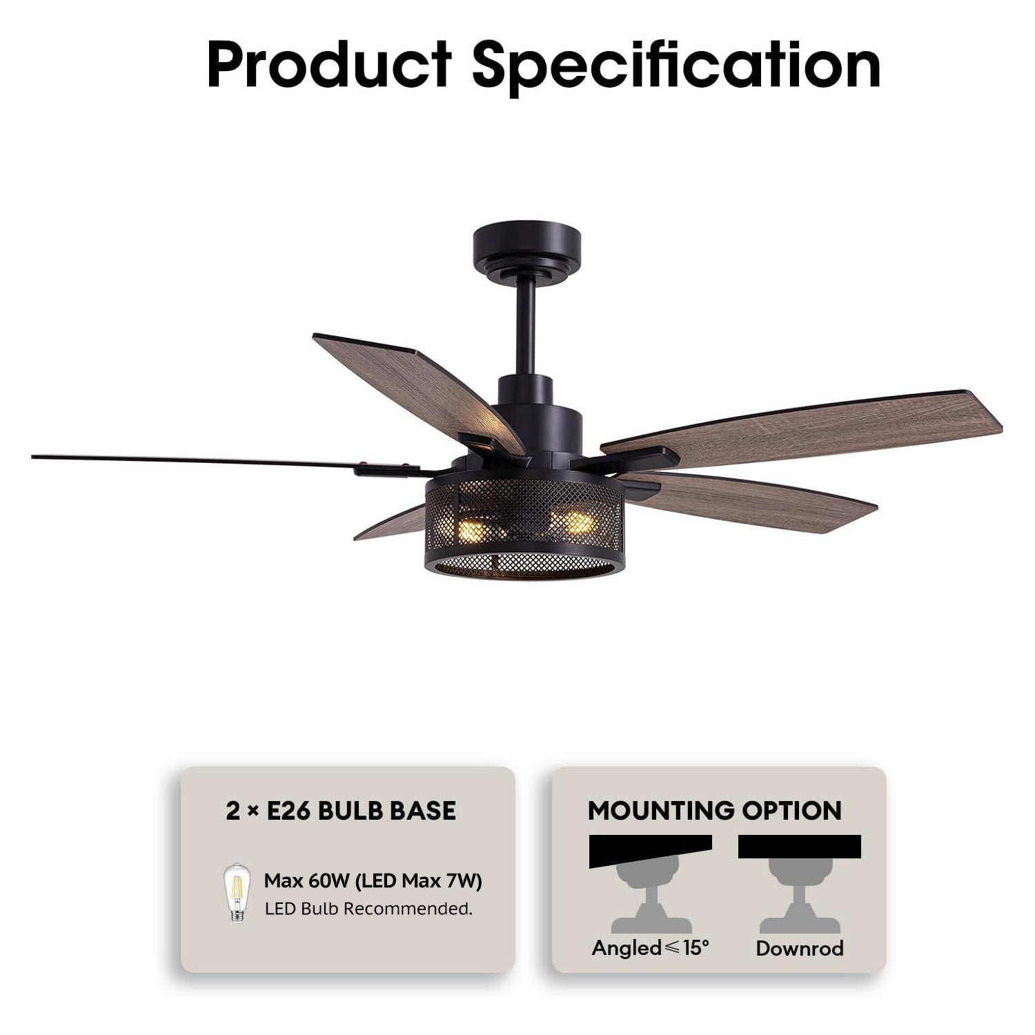 brise-52-farmhouse-rustic-black-cage-ceiling-fan-with-lights-remote-for-bedroom-living-room-blade-forward-and-reverse-effect-texture-2