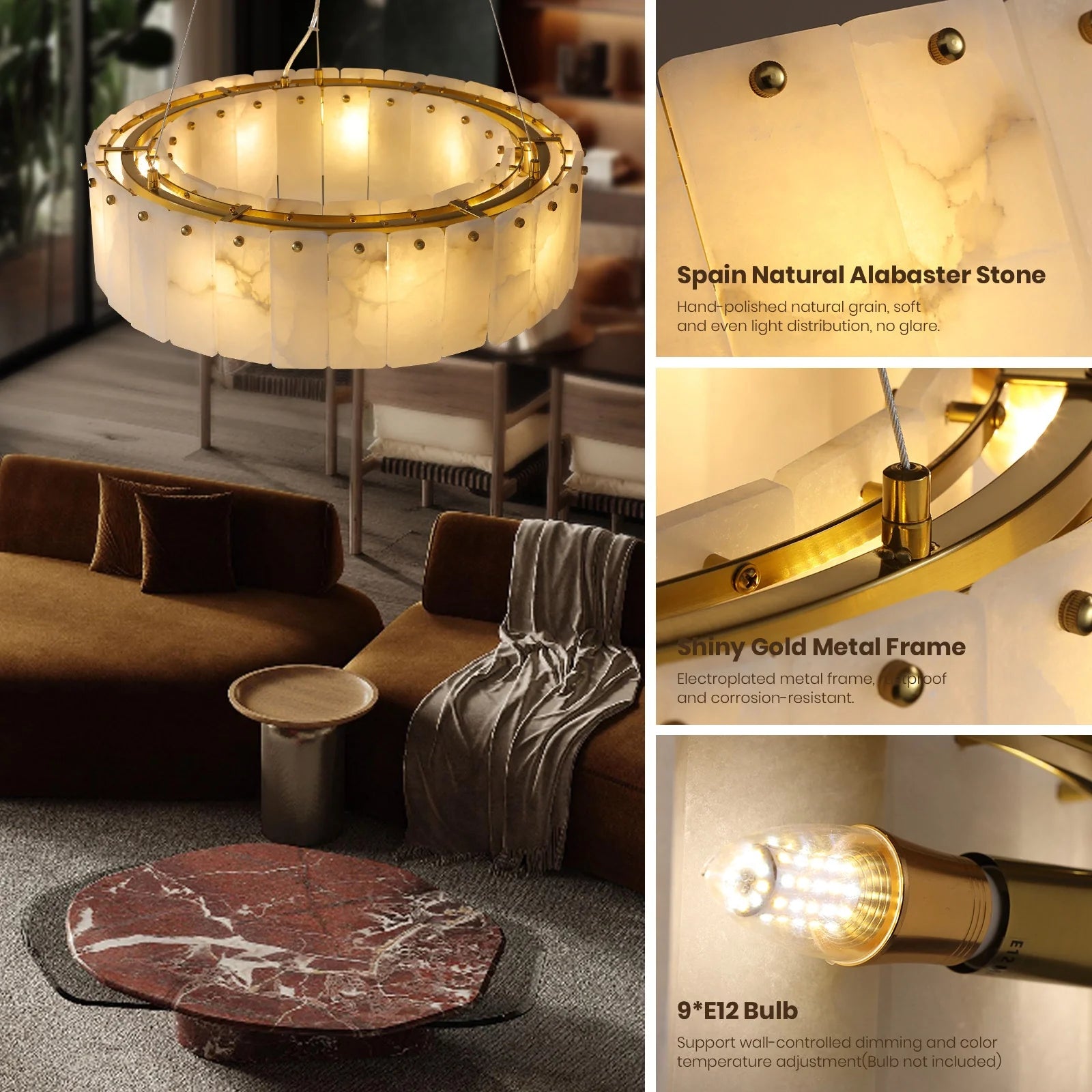 close-up-of-elara-alabaster-glow-round-chandelier-ch467-sofary-lighting