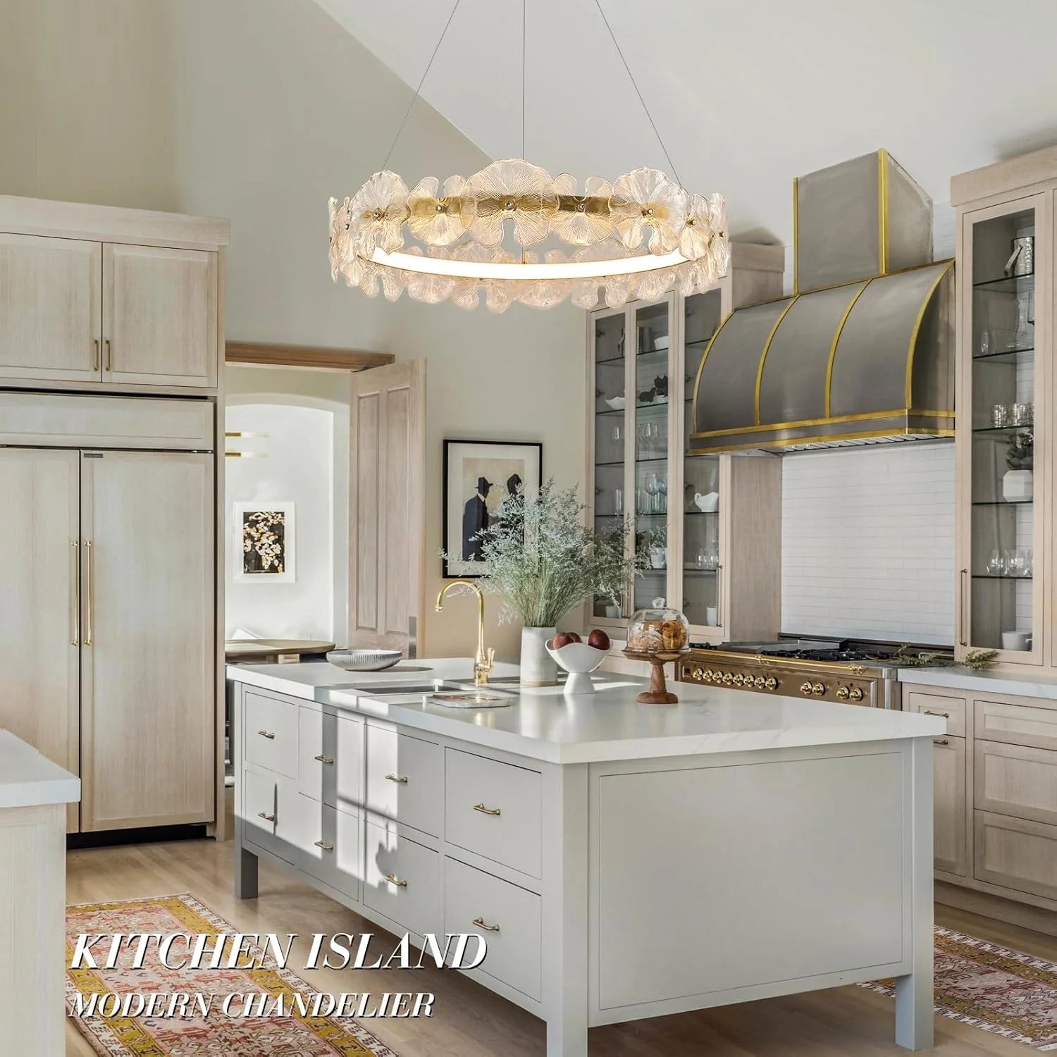 Top-view-of-modern-floral-chandelier-with-glass-petal-design-and-led-lighting-installed-in-kitchen-island-ch401-20250612-sofary-lighting