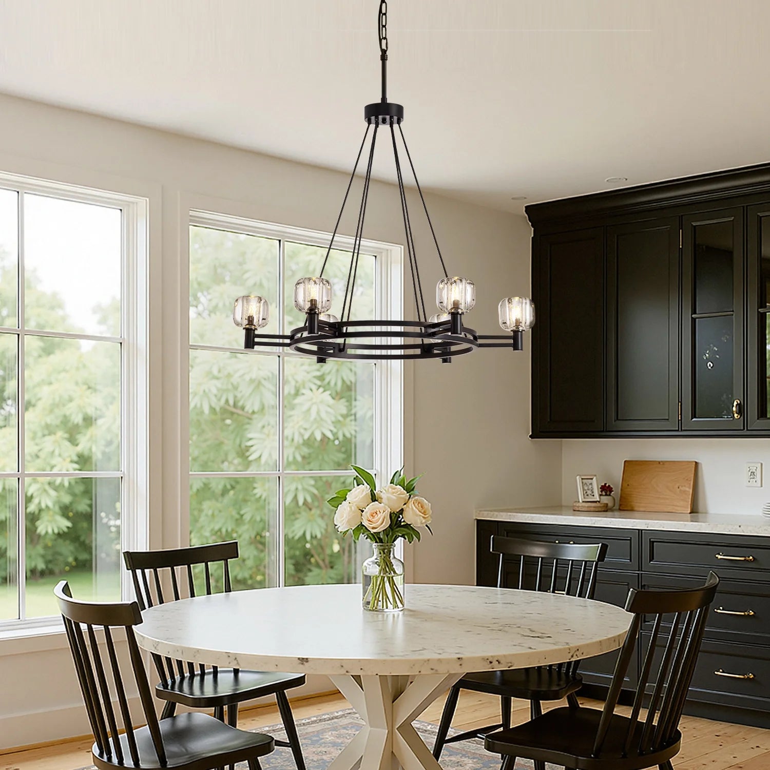 rustic-round-chandelier-with-glass-shades-installed-in-the-dining-room-ch460-20250903-sofary-lighting
