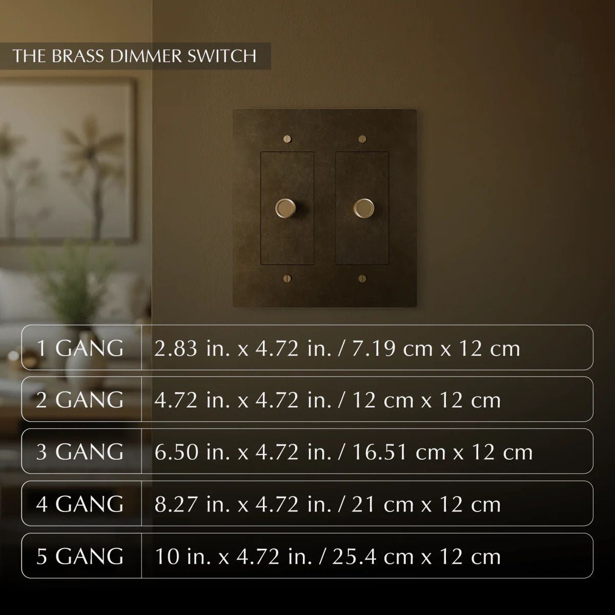 the-brass-dimmer-switch-1-to-5-gang-dimension | Sofary Lighting