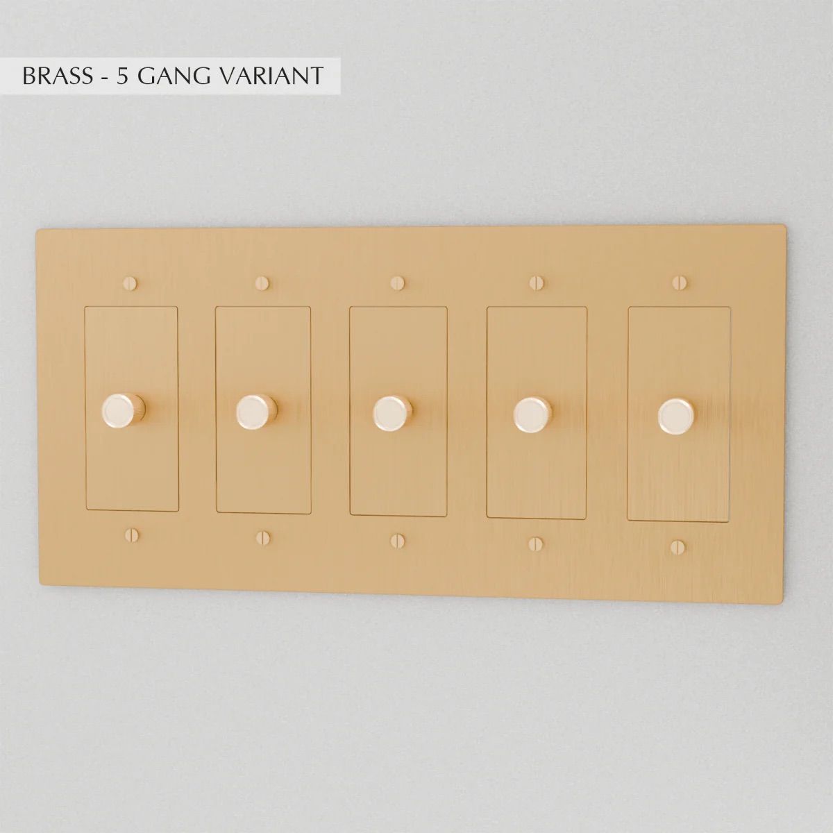 the-brass-dimmer-switch-5-gang-brass | Sofary Lighting