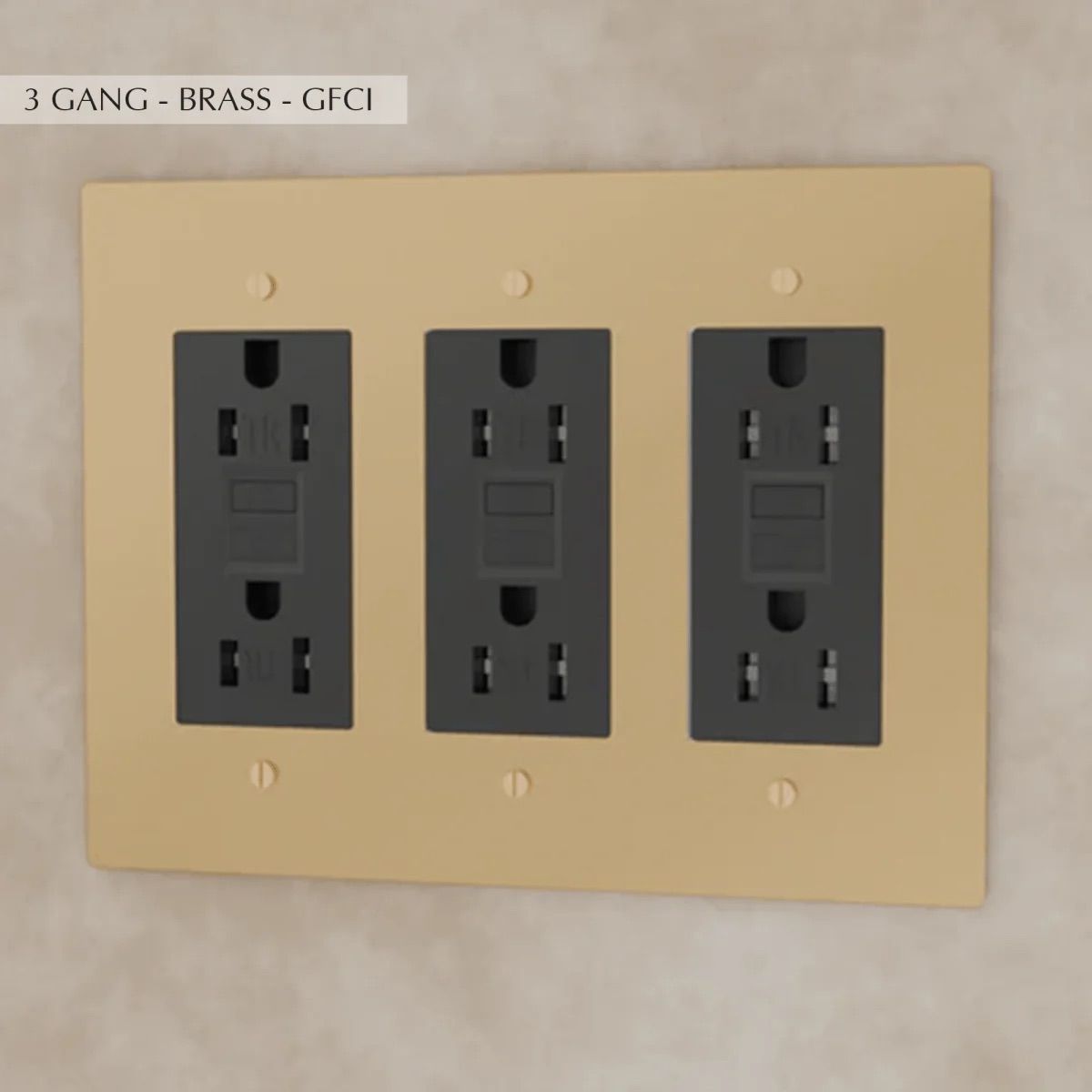 the-brass-outlet-brass-gfci-3-gang | Sofary Lighting