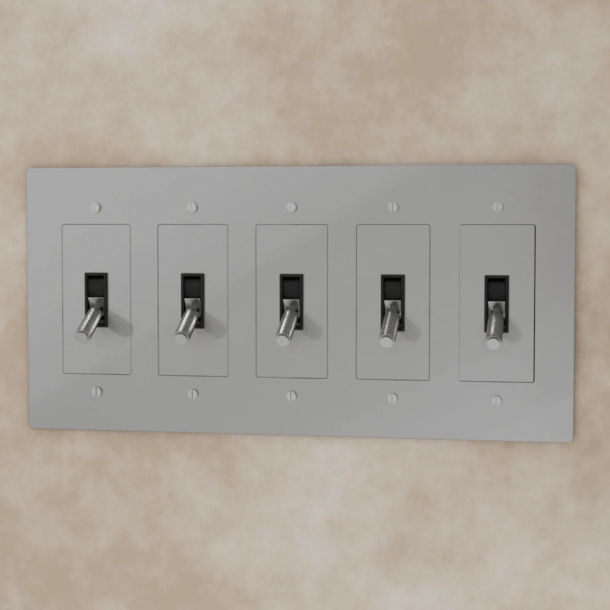 the-brass-toggle-switch-stainless-steel-5-gang | Sofary Lighting