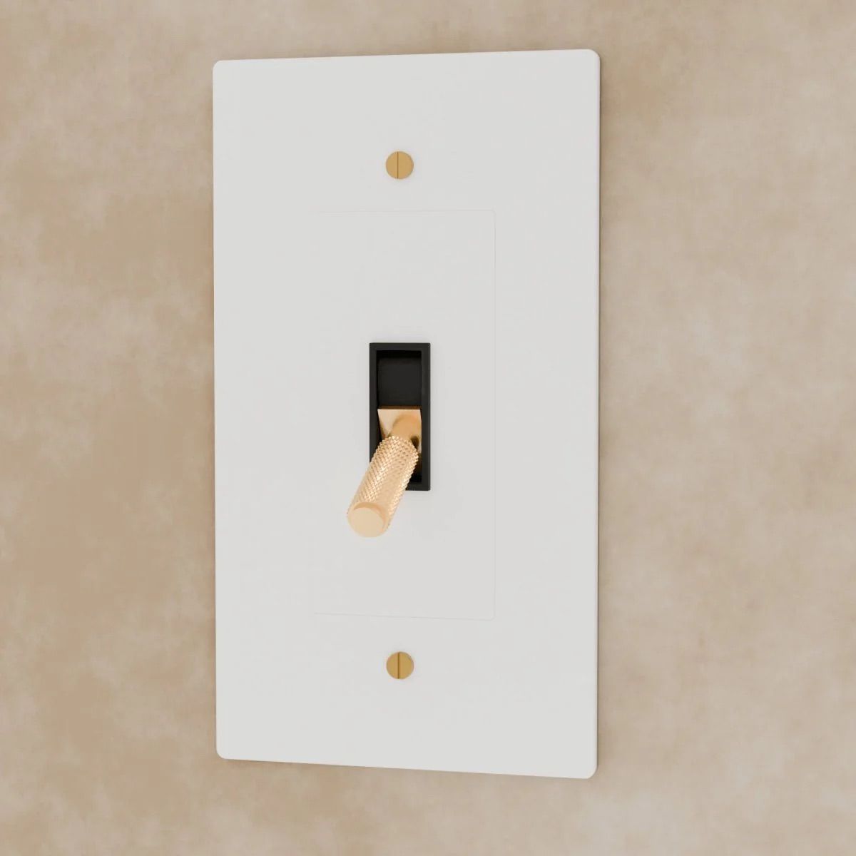 the-brass-toggle-switch-white-with-brass-1-gang | Sofary Lighting
