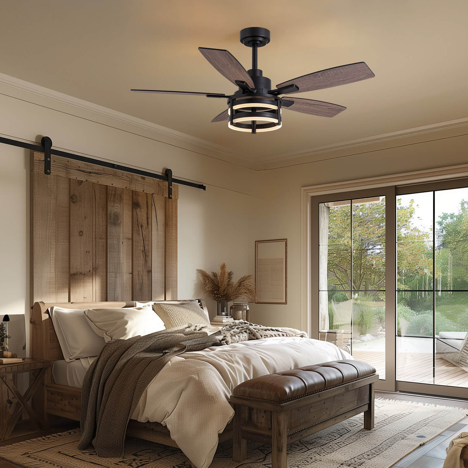 vintara-46-farmhouse-rustic-black-cage-ceiling-fan-with-led-lights-remote-for-bedroom-living-room-3