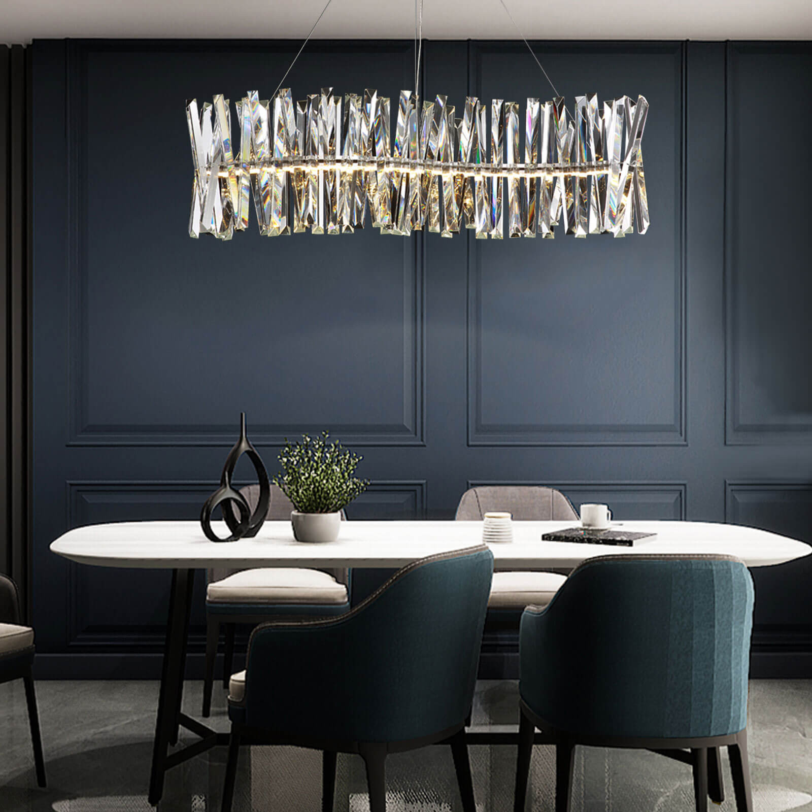 S-shaped Crystal Chandelier